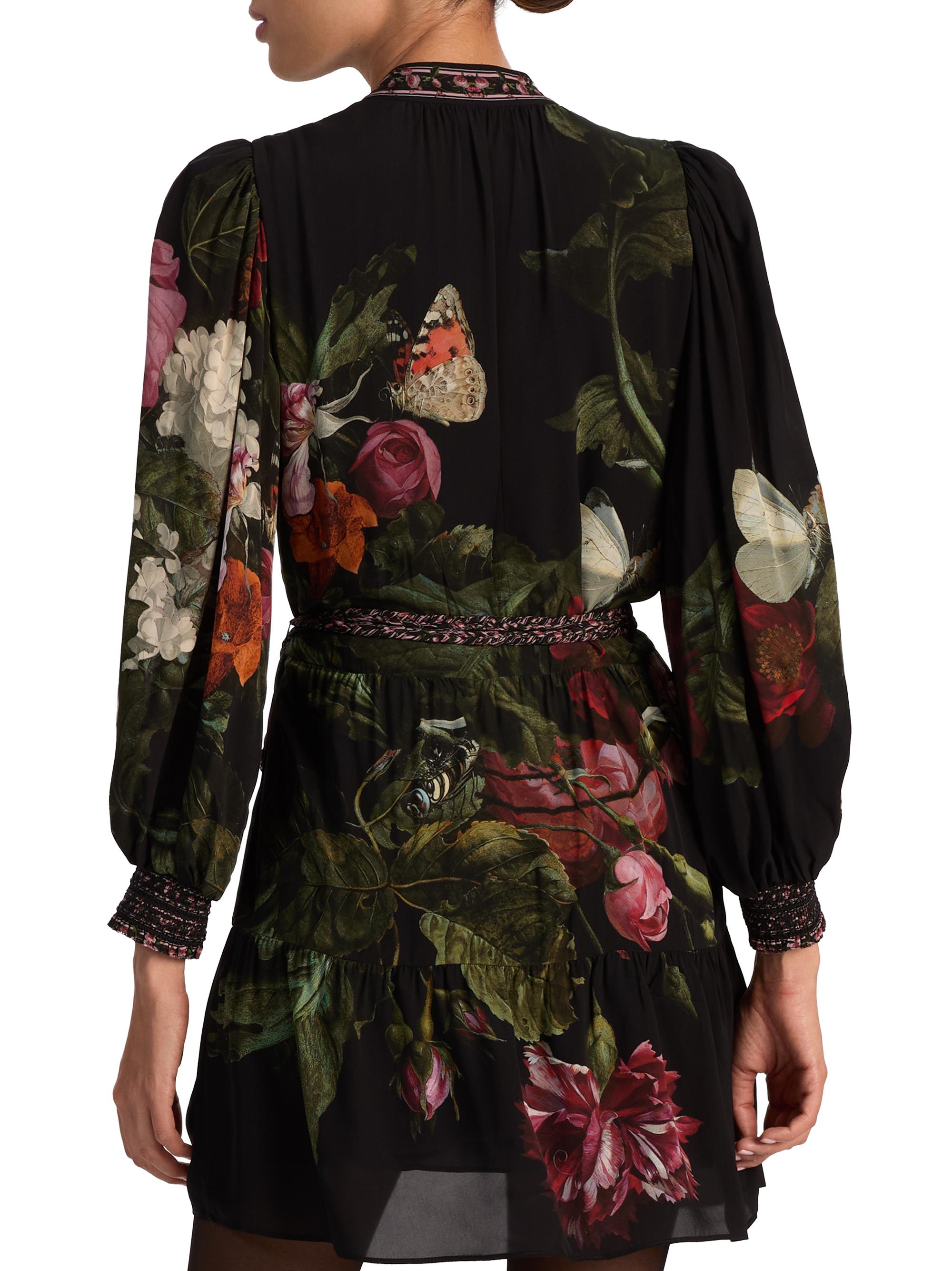 long sleeve black dinner dress Long-Sleeve Short Black Low V-Neck Party Dress Black / XLarge