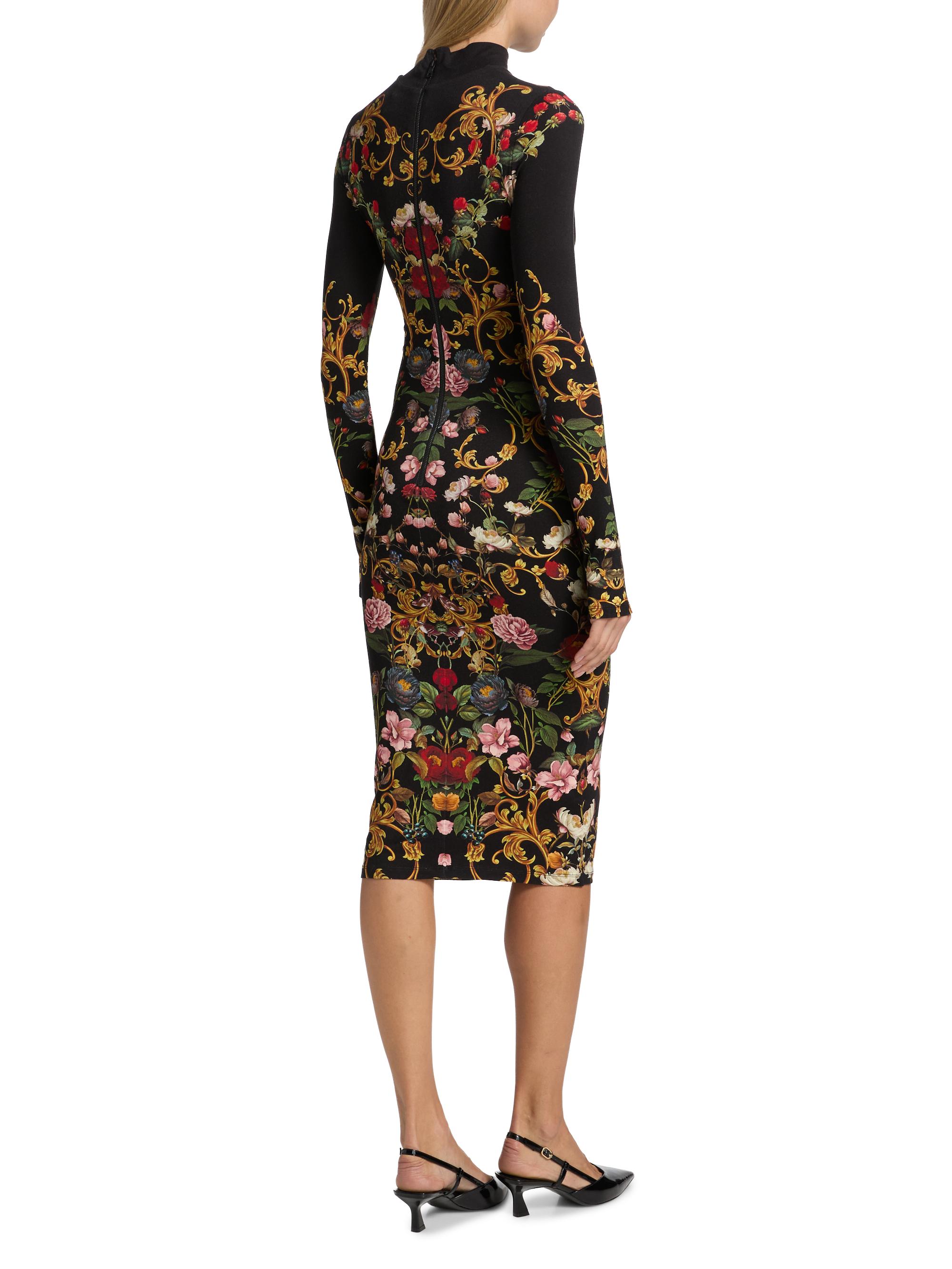 fit and flare athletic dress Asymmetric Draped Mock Neck Midi Dress main image 0
