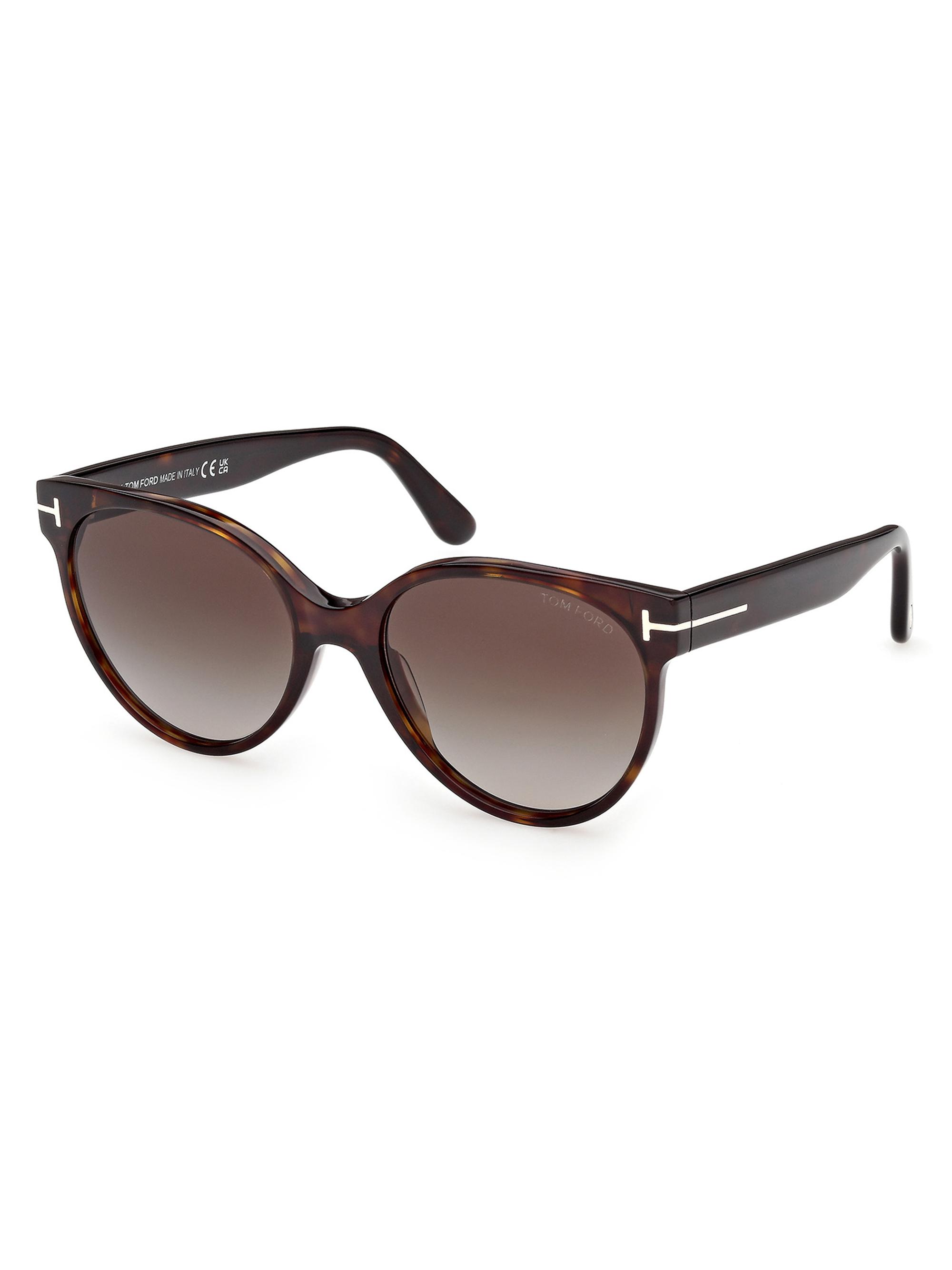 TOM FORD Women's Tallulah 56MM Round Sunglasses - Black Tortoise Brown