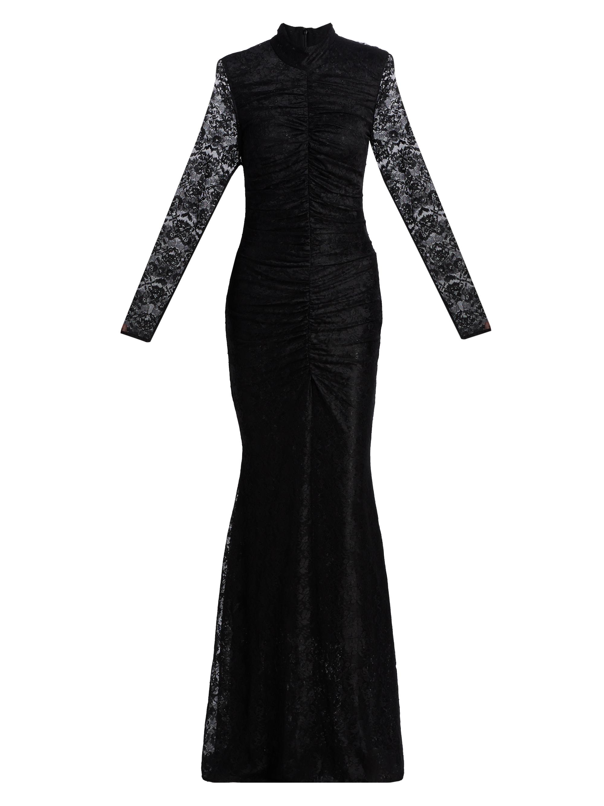 Toccin Women's Sylvie Lace Ruched Gown - Jet