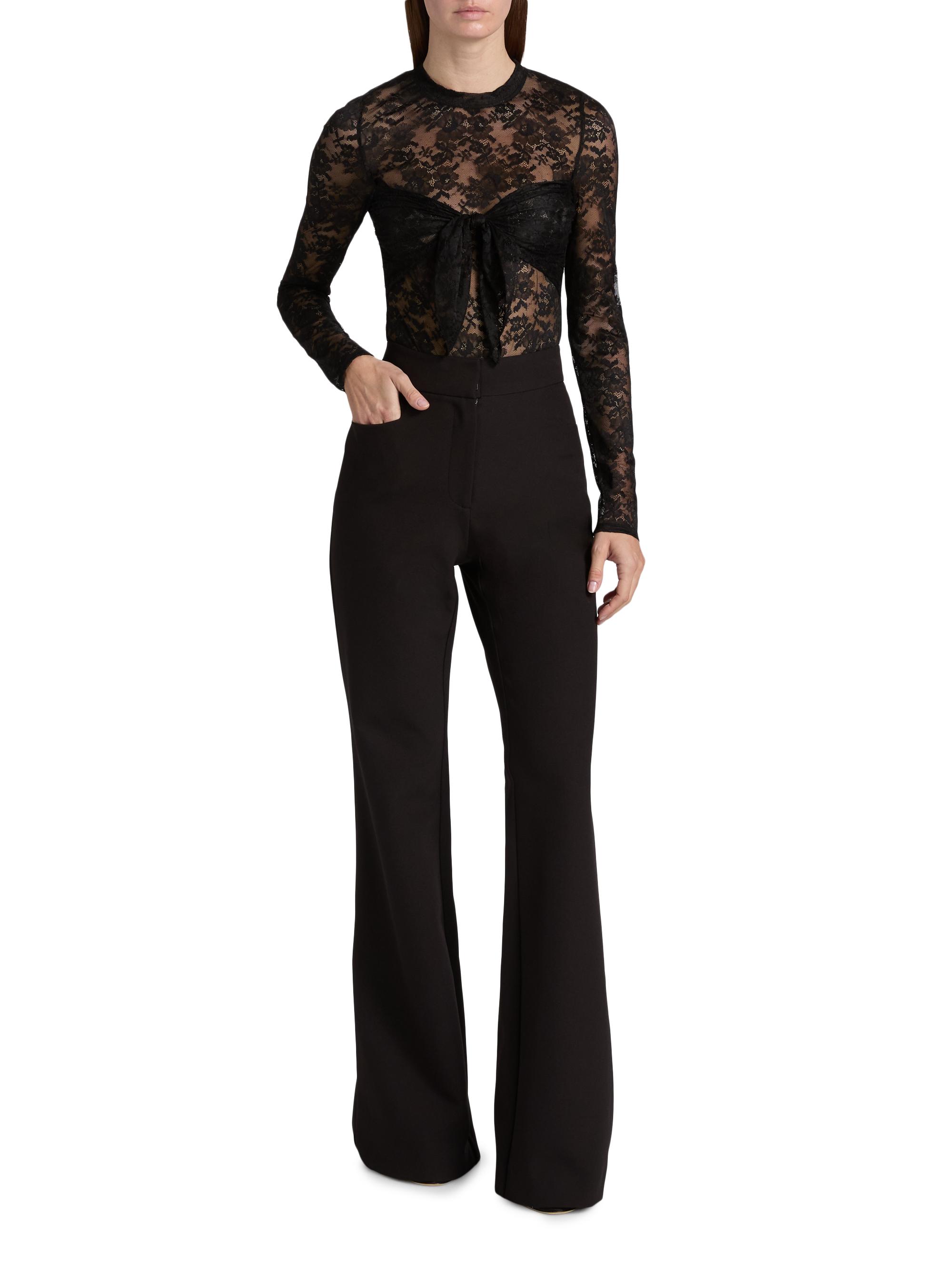 Toccin Giselle Tie-Front Lace Bodysuit | Saks Fifth Avenue