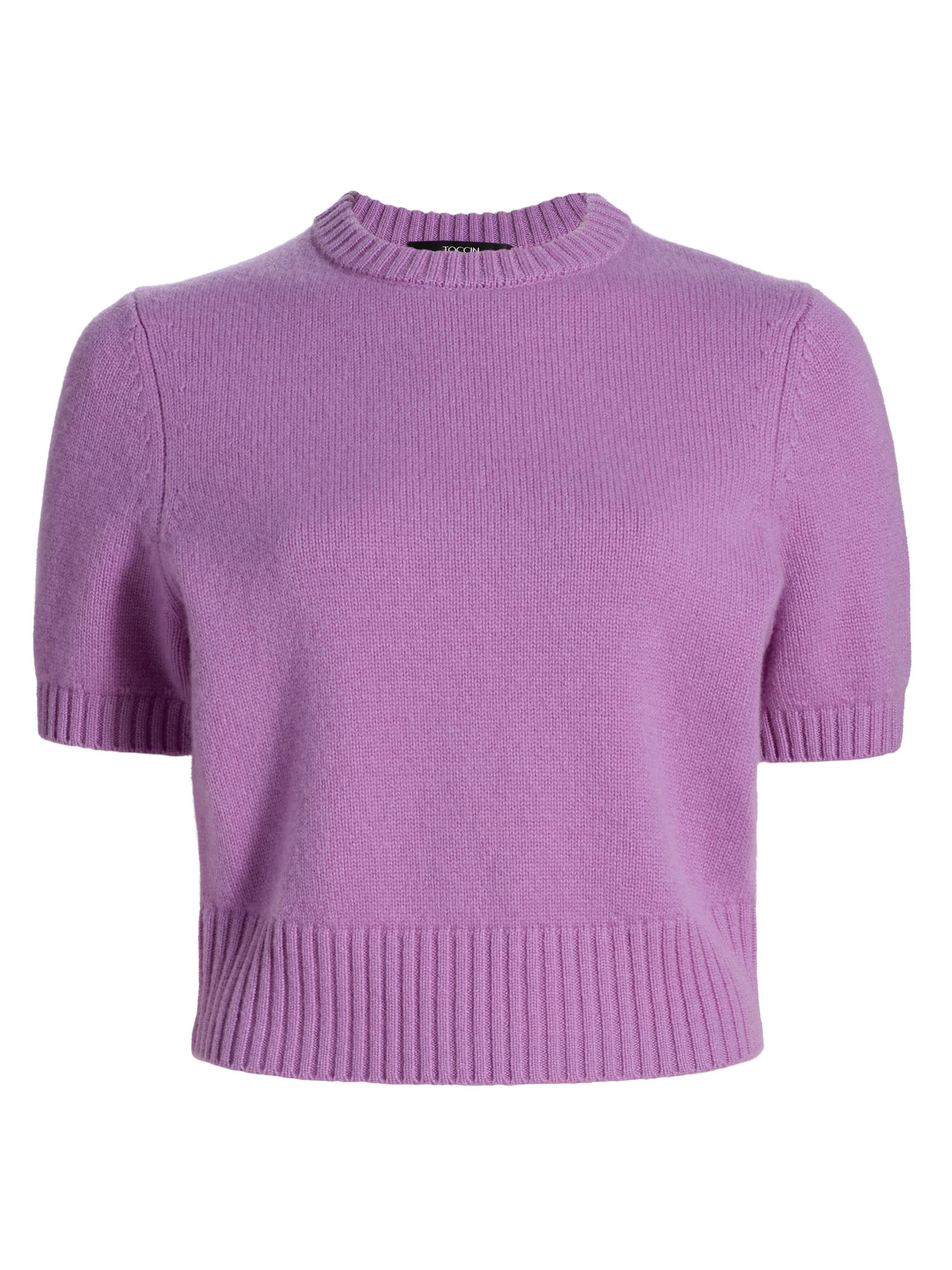 Toccin Women's Elsie Short-Sleeve Sweater - Violet