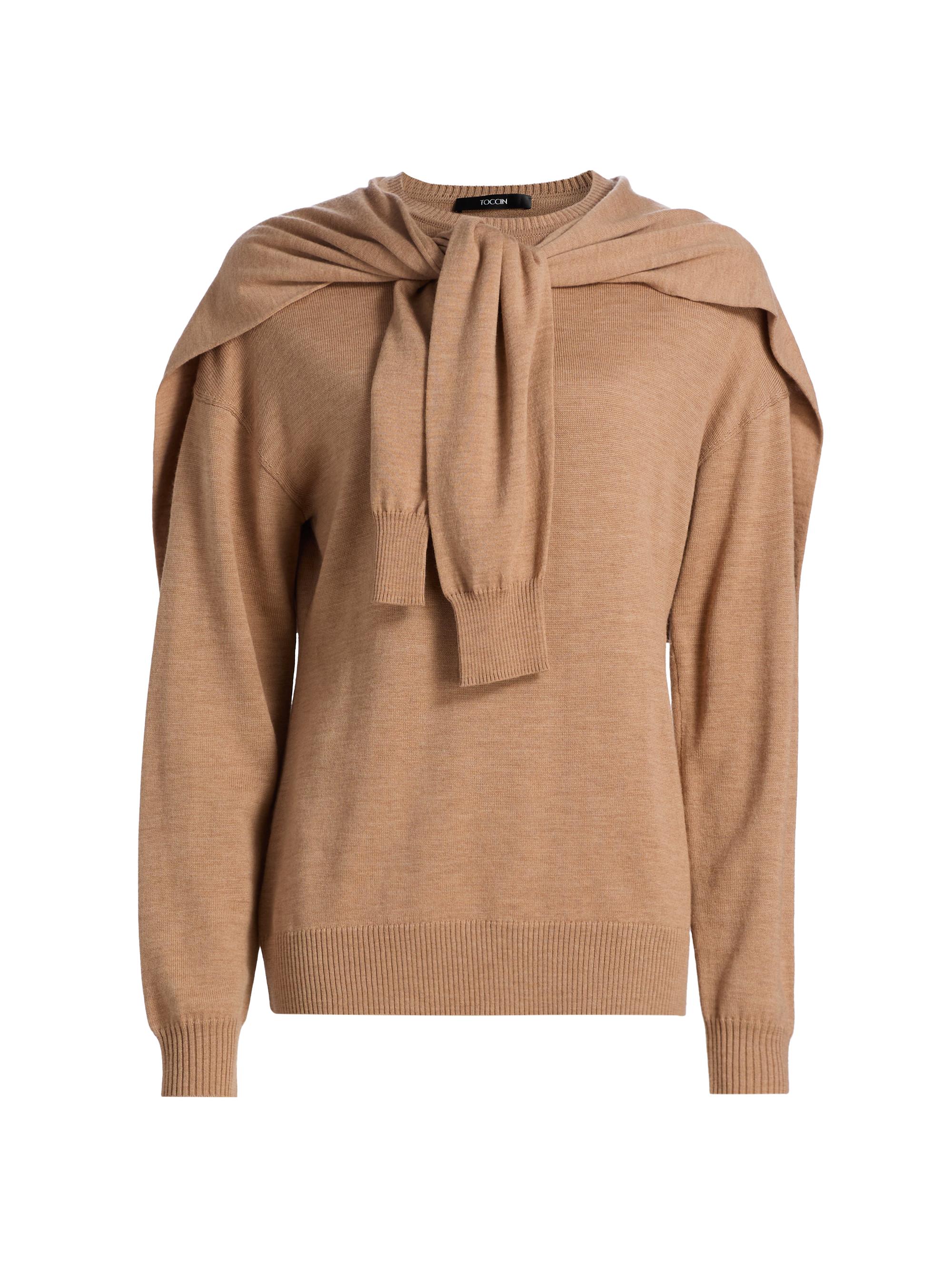 Toccin Women's Stefan Dual Wool Sweater - Latte