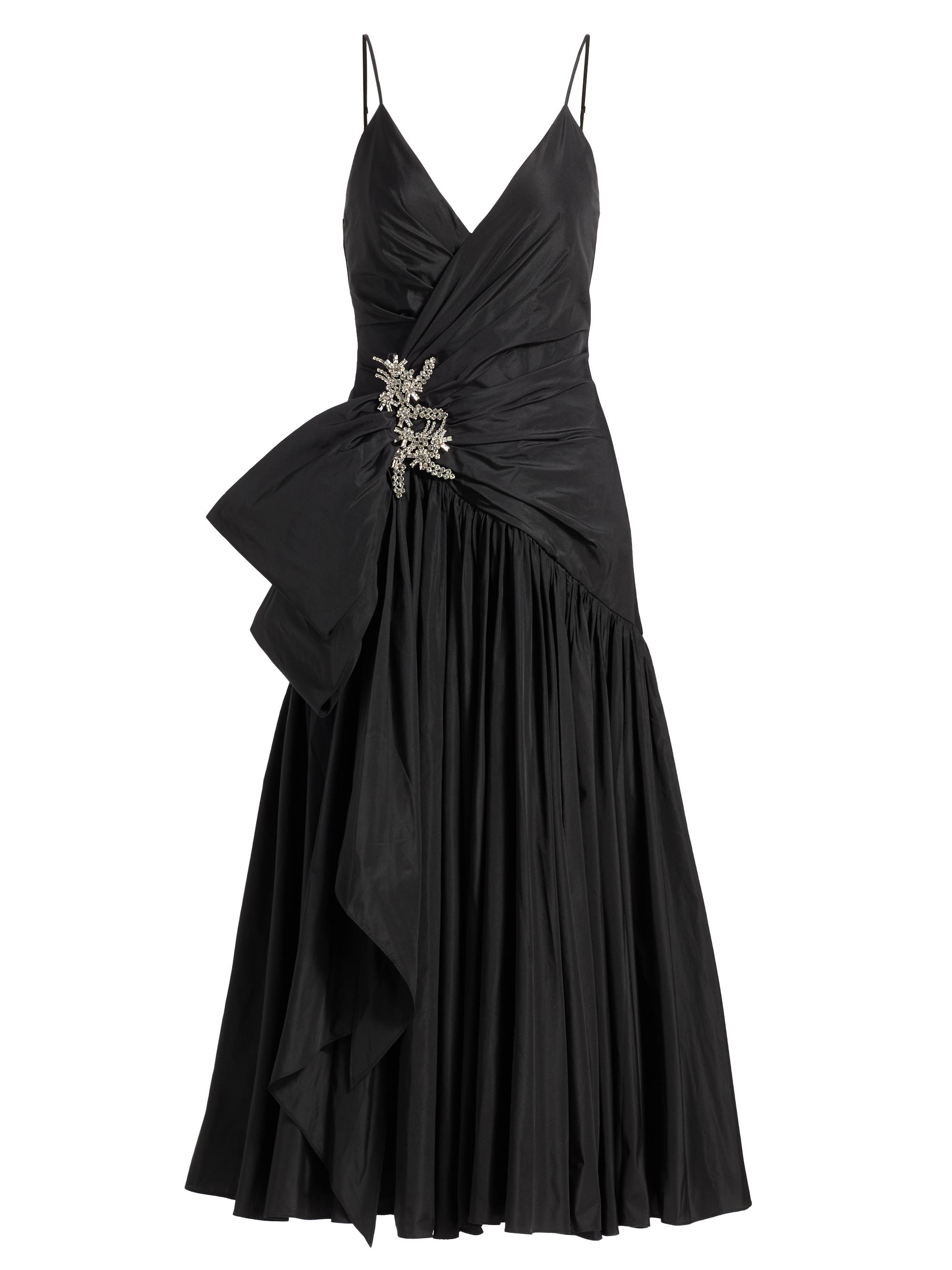 Cinq  Sept Ellett Tafetta Drop-Waist Midi-Dress | Saks Fifth Avenue