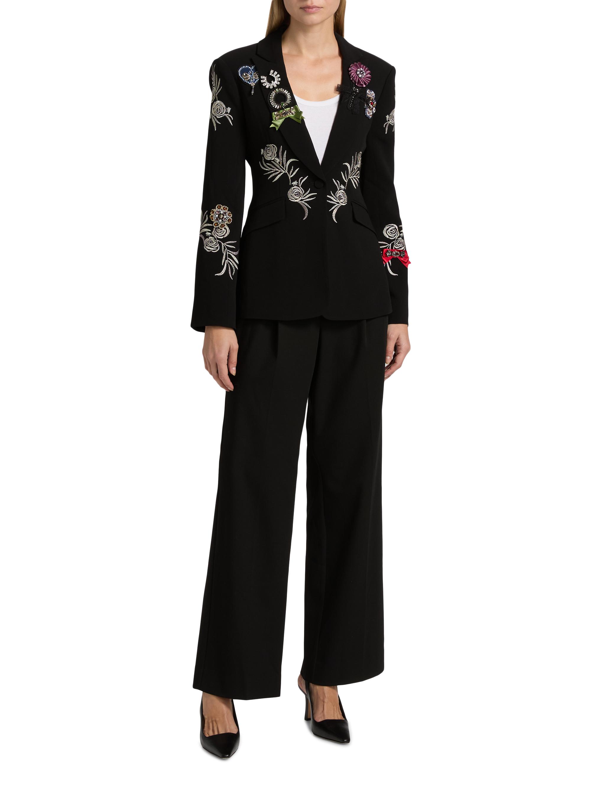 Cinq à Sept Heritage Rose Cheyenne Embellished Blazer | Saks Fifth