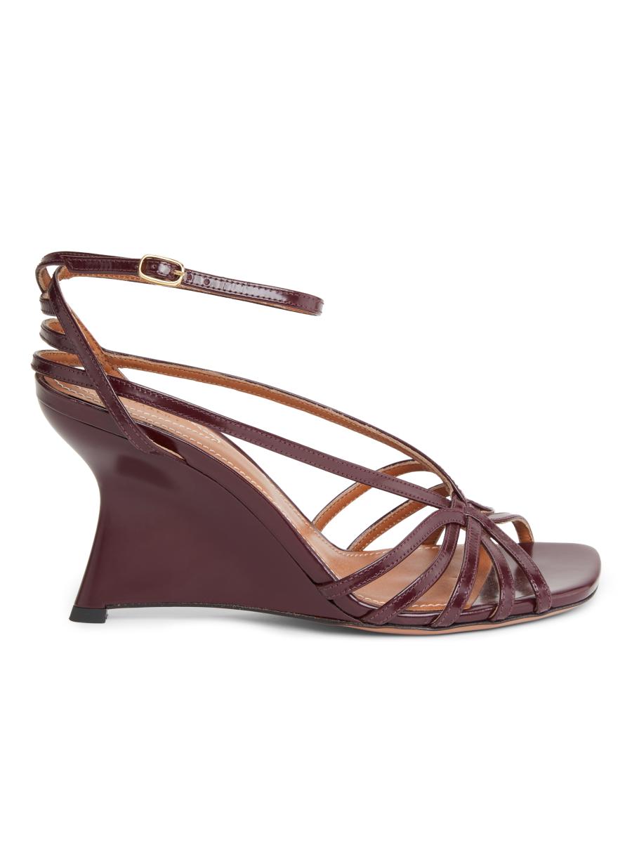 Zimmermann Women's Aura 85mm Strappy Leather Wedge Sandals In Red