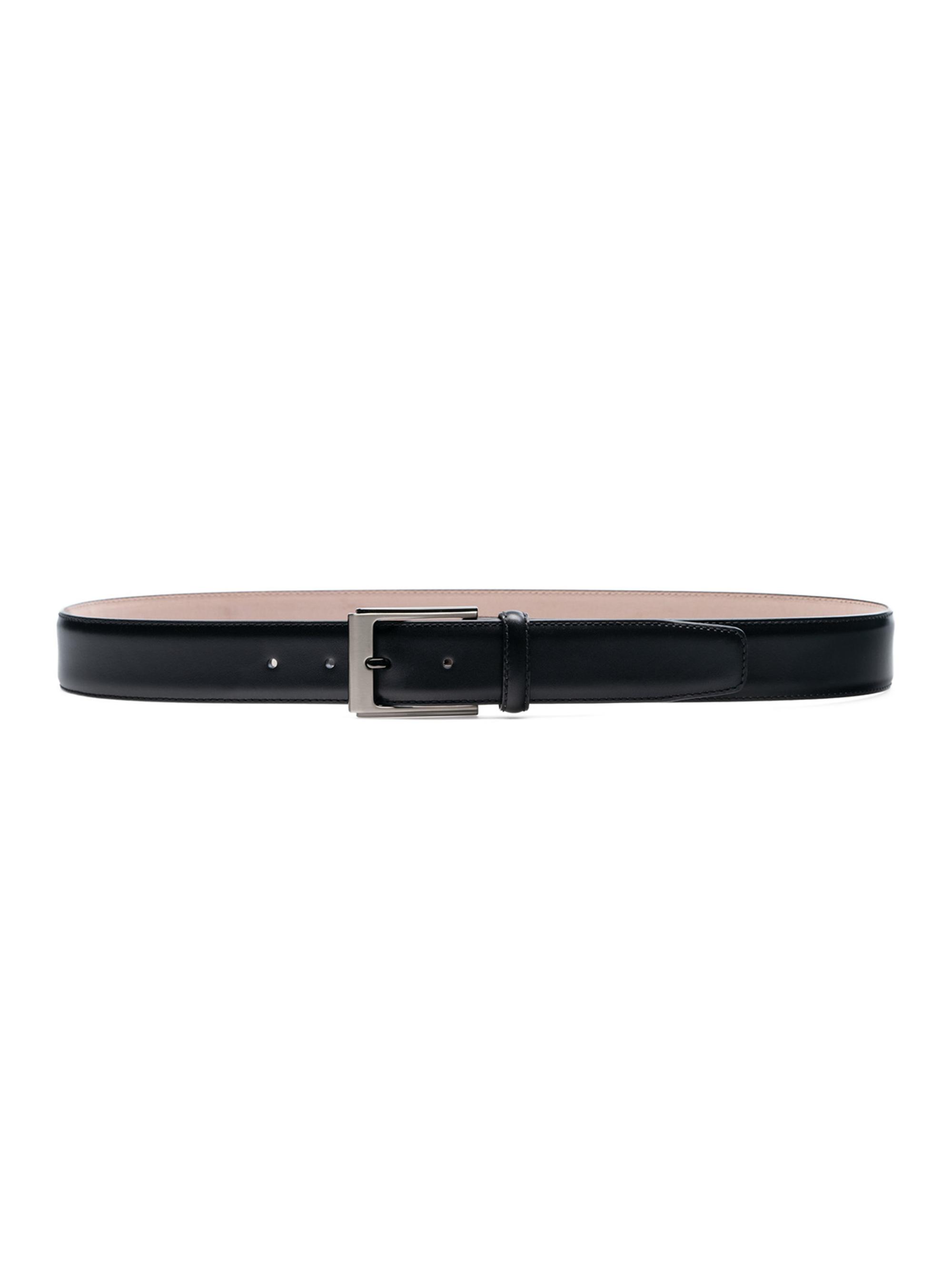 Magnanni Men's Vega 35MM Leather Belt - Black