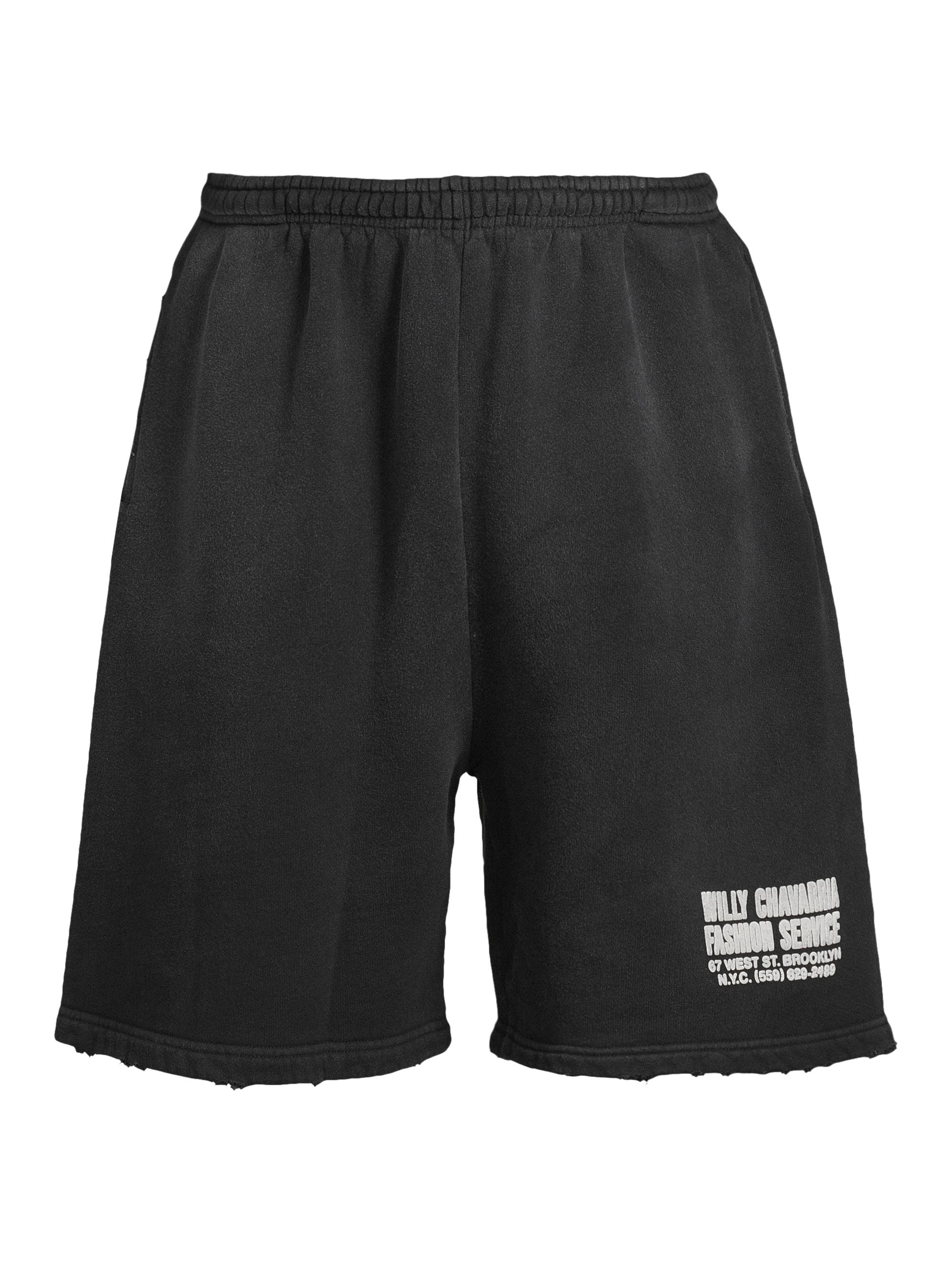 Willy Chavarria Men's Fashion Services Willy Sweatshorts - Black