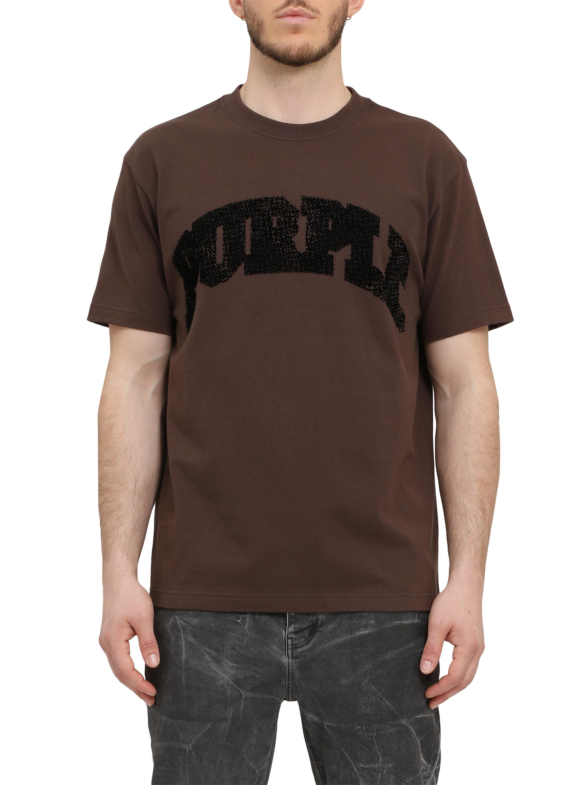 Purple Brand Men's Logo Heavyweight Jersey Crewneck T-Shirt - Black