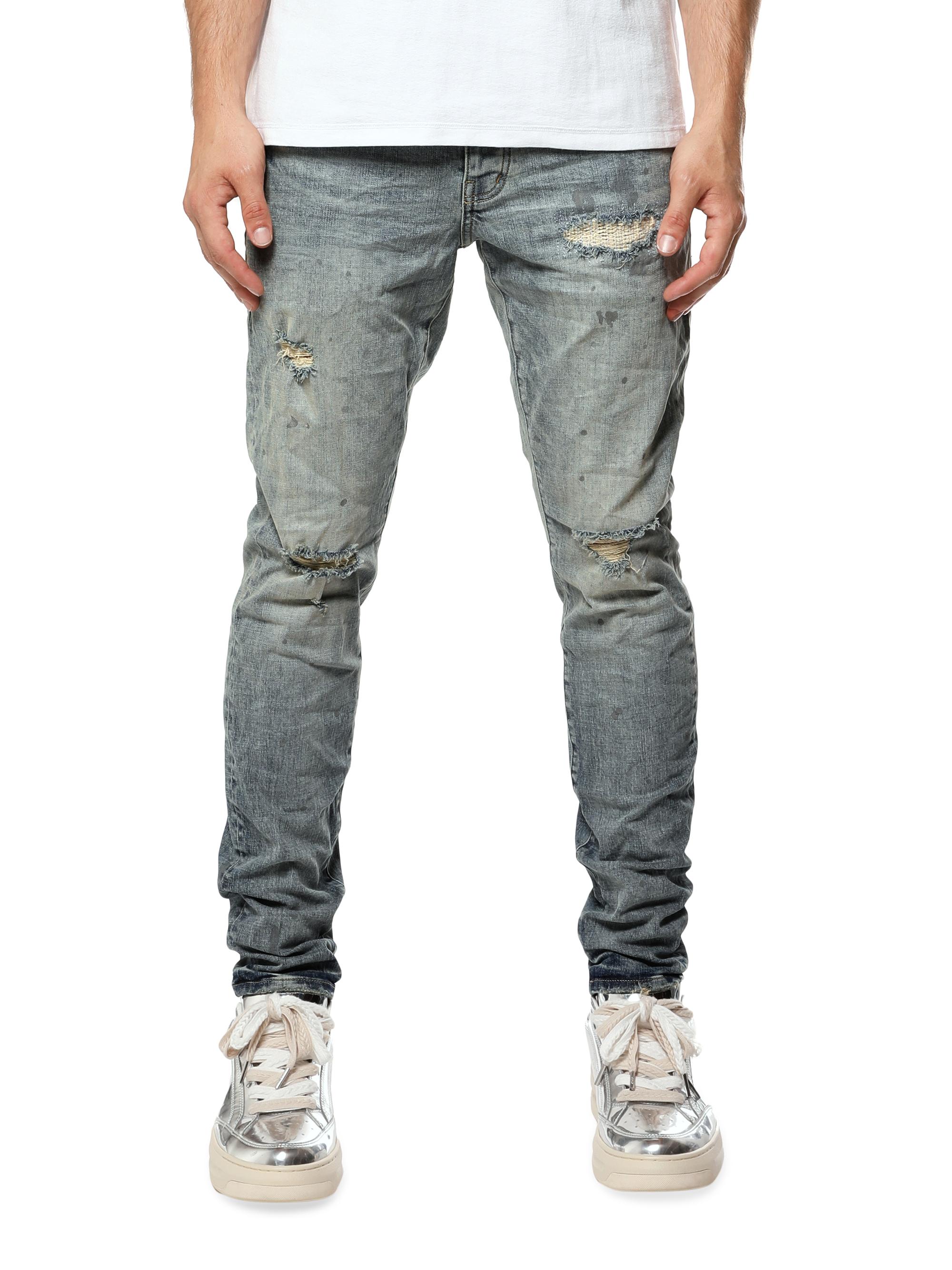 Purple Brand Beaded Repair Skinny Jeans | Saks Fifth Avenue