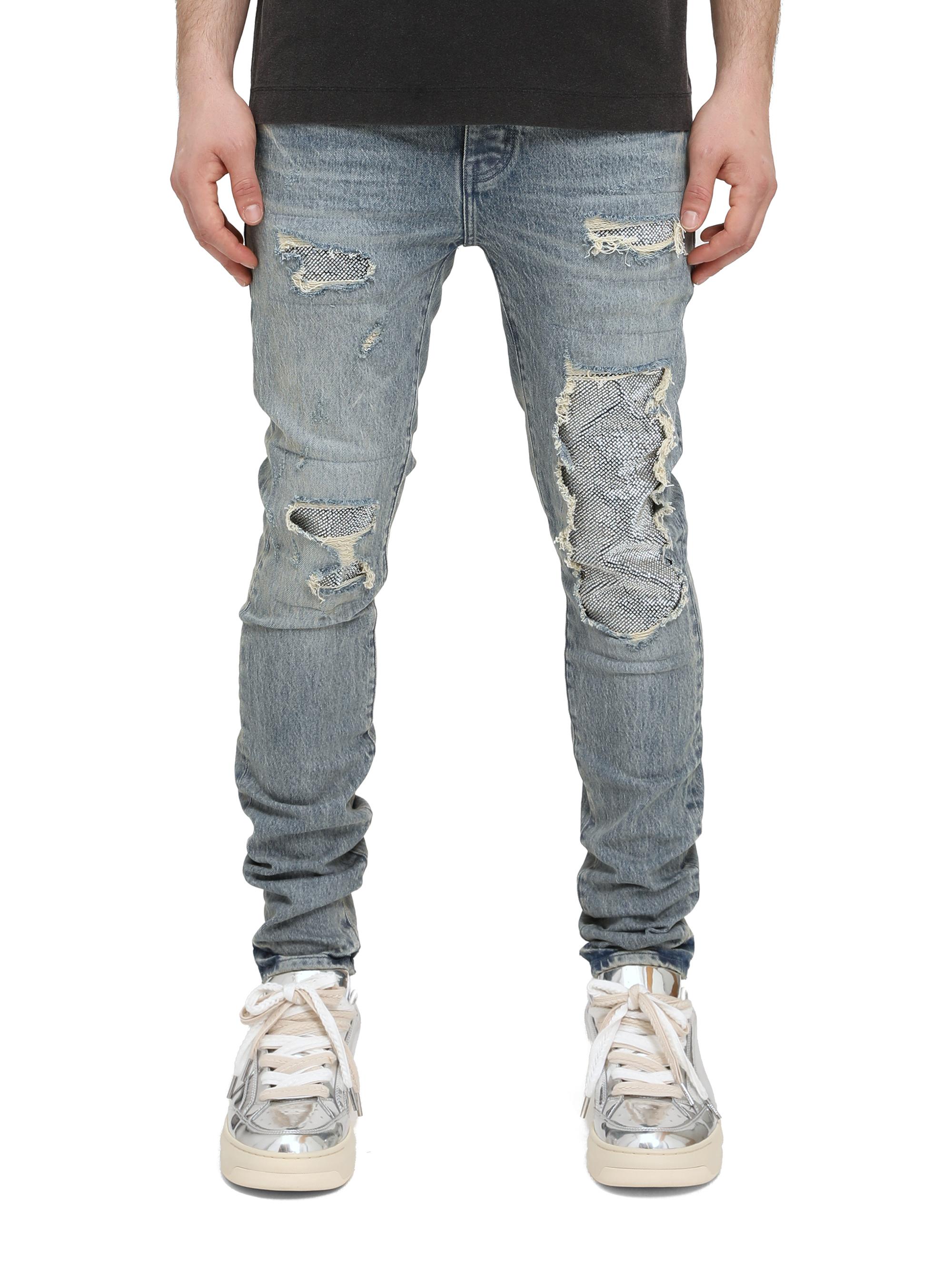 Purple Brand Beaded Repair Skinny Jeans | Saks Fifth Avenue