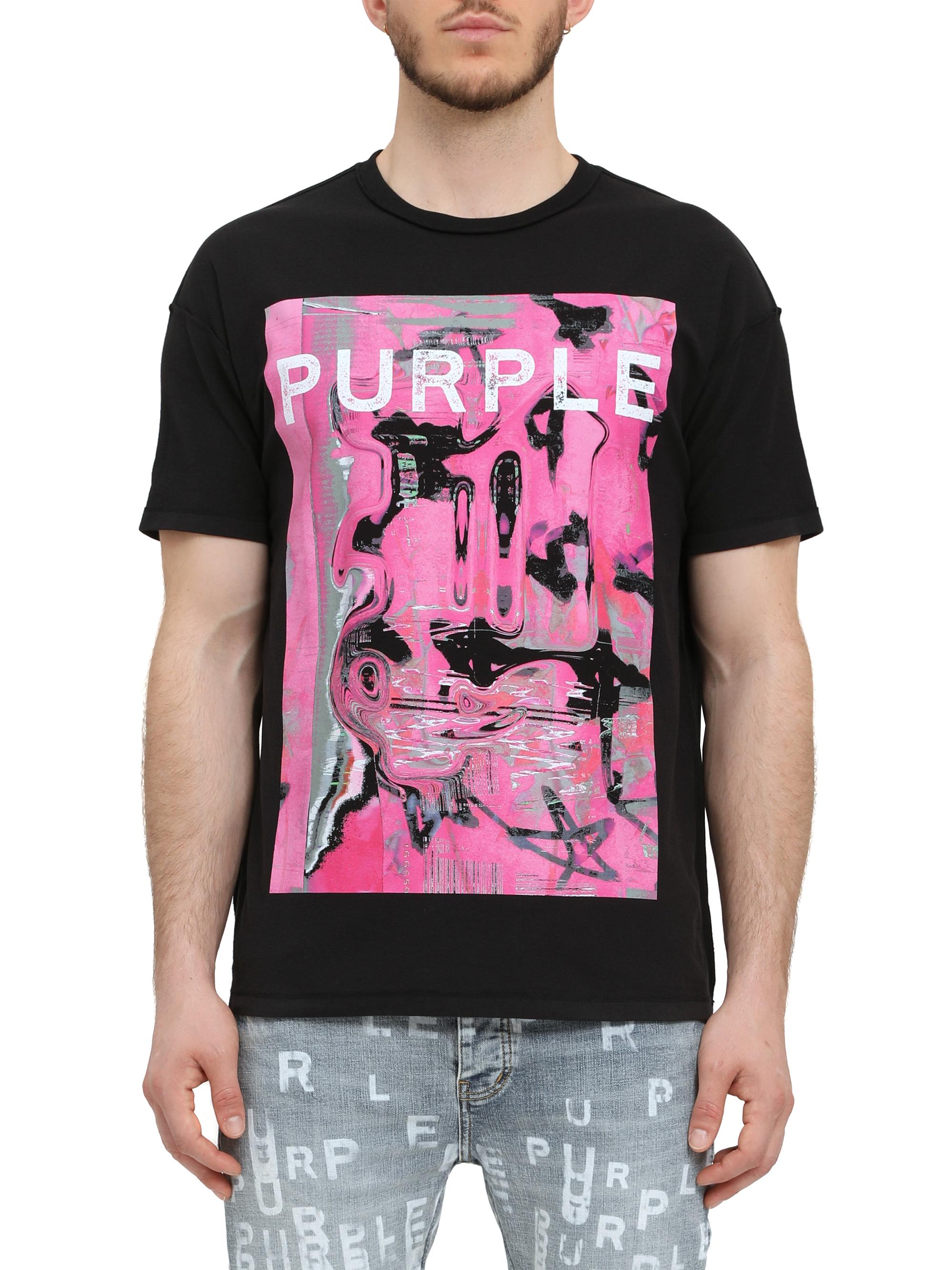 Purple Brand Men's Textured Inside Out T-Shirt - Black