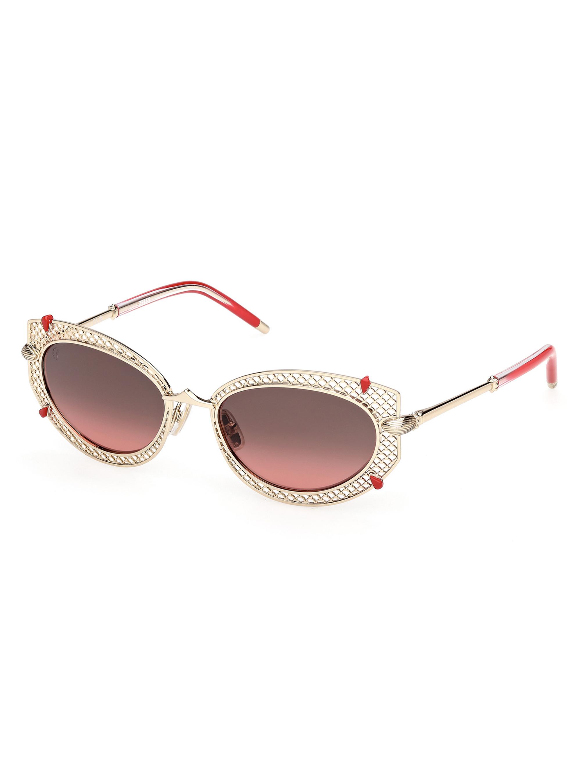 Christian Louboutin Women's Dolly 54MM Oval Sunglasses - Gold Red