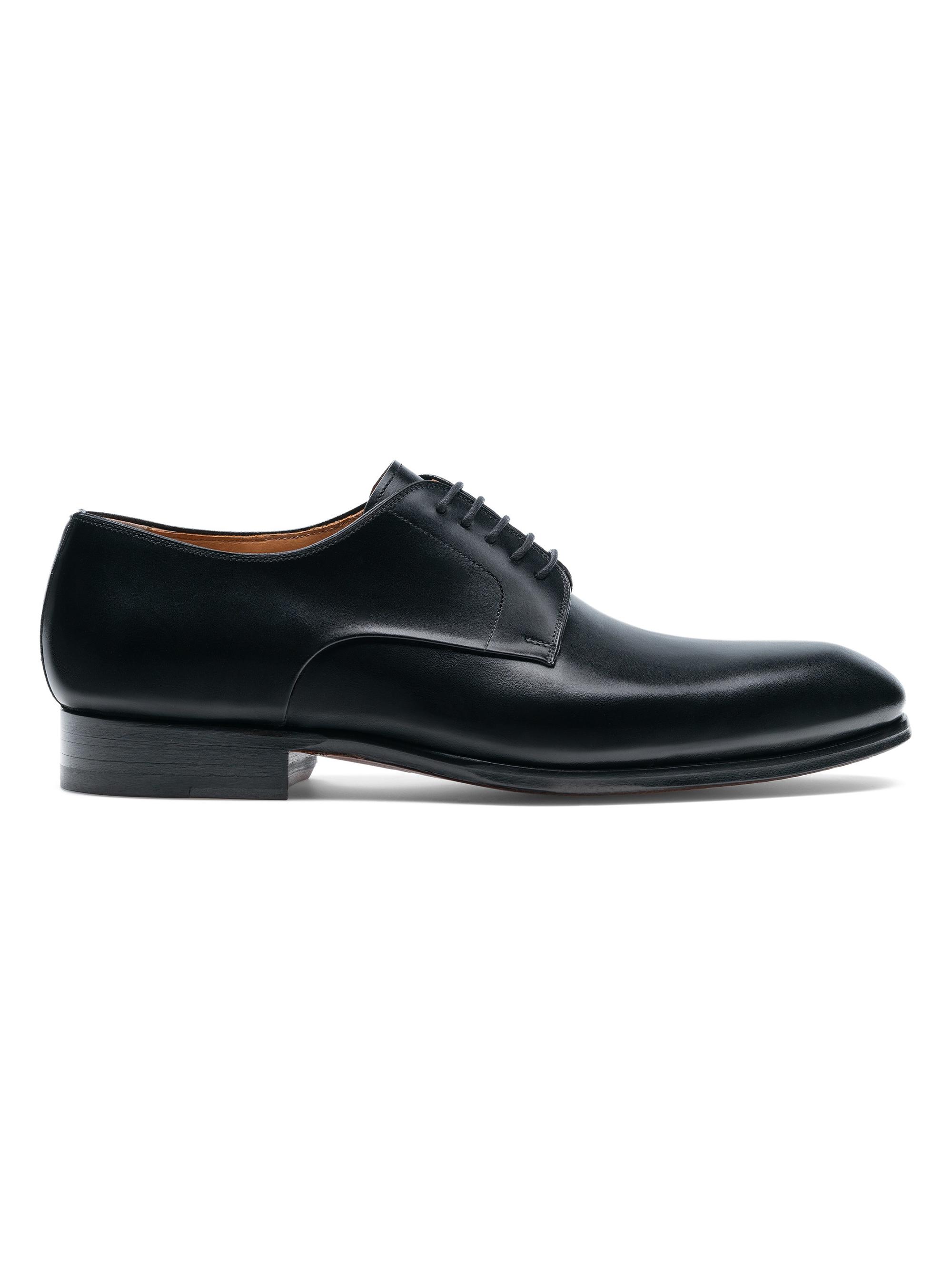 Magnanni Men's Andros Leather Lace-Up Loafers - Black