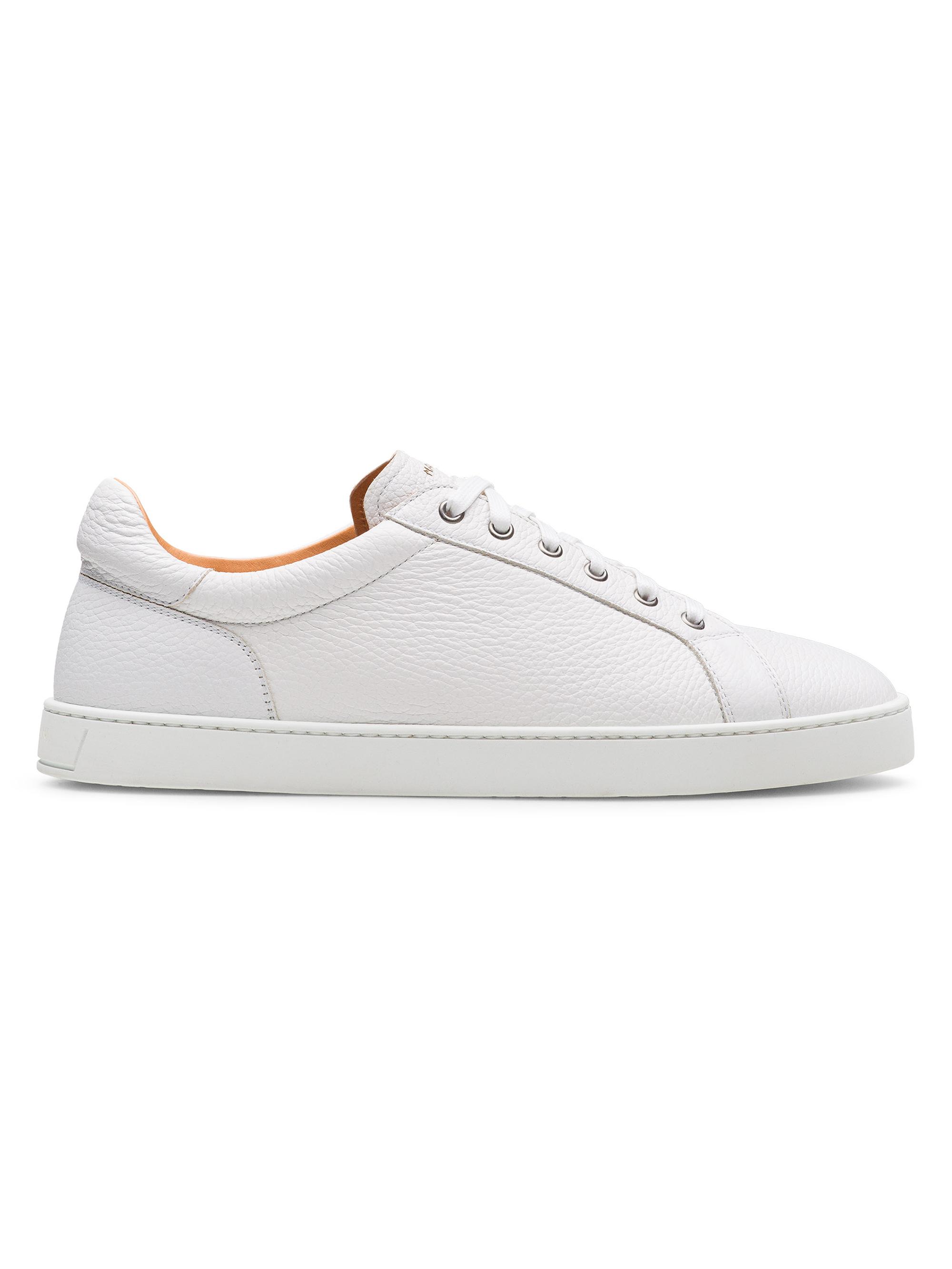 Magnanni Men's Wilshire Leather Low-Top Sneakers - White Texture