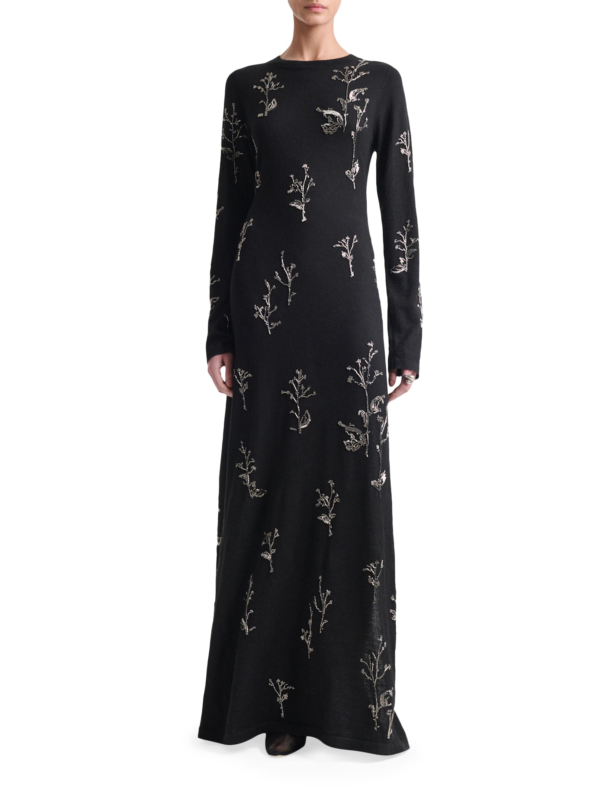 Altuzarra Women's Bozka Embellished Floral Gown - Black