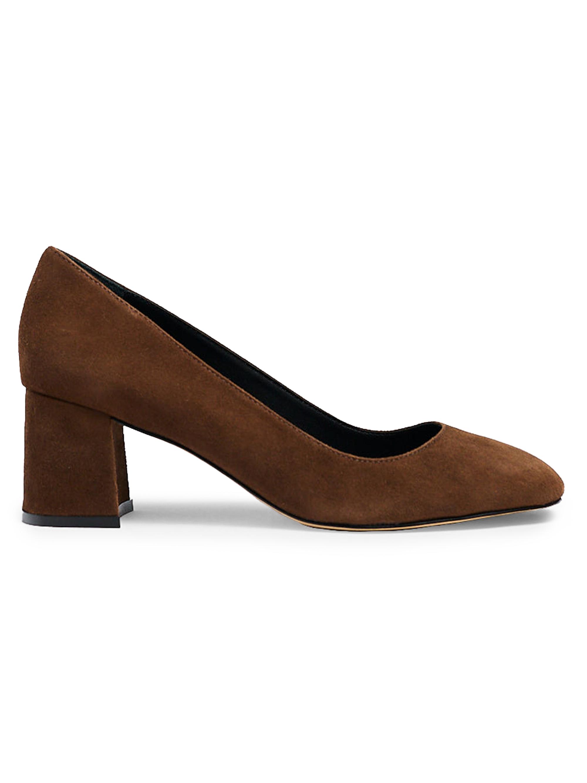 Marion Parke Block Heel 60MM Suede Pumps Saks Fifth Avenue