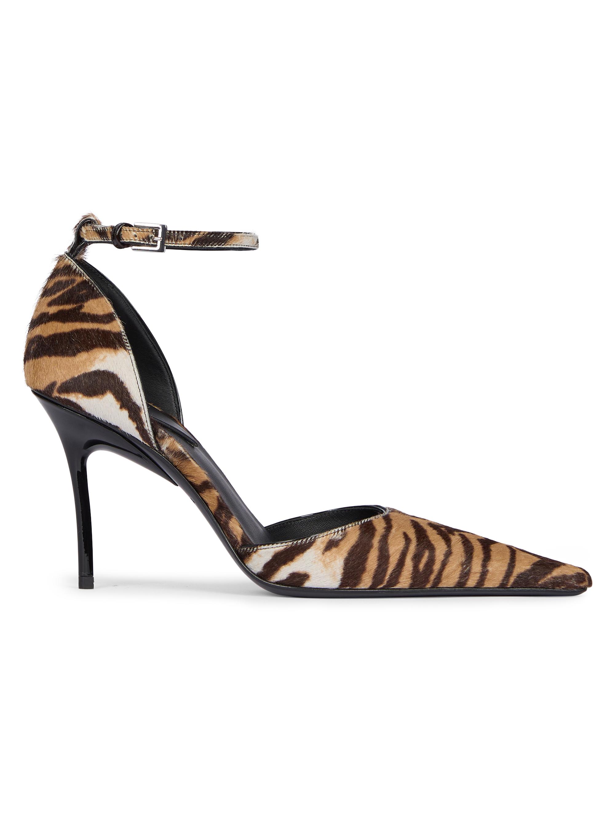 Alaïa Women's D'Orsay 90MM Tiger-Striped Calf Hair Stiletto Pumps - Naturel