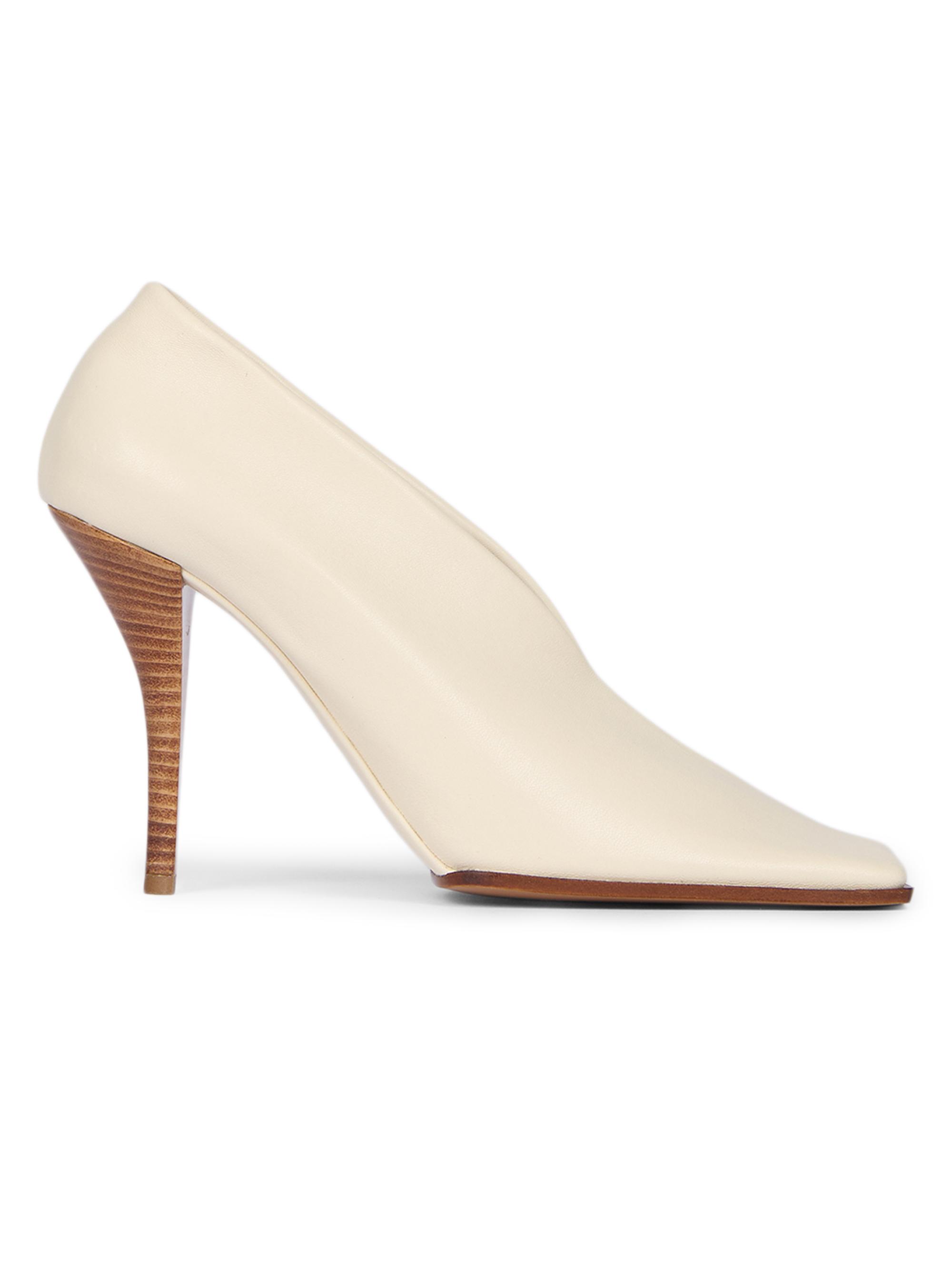 Alaïa Women's 90MM Leather Square-Toe Pumps - Argile