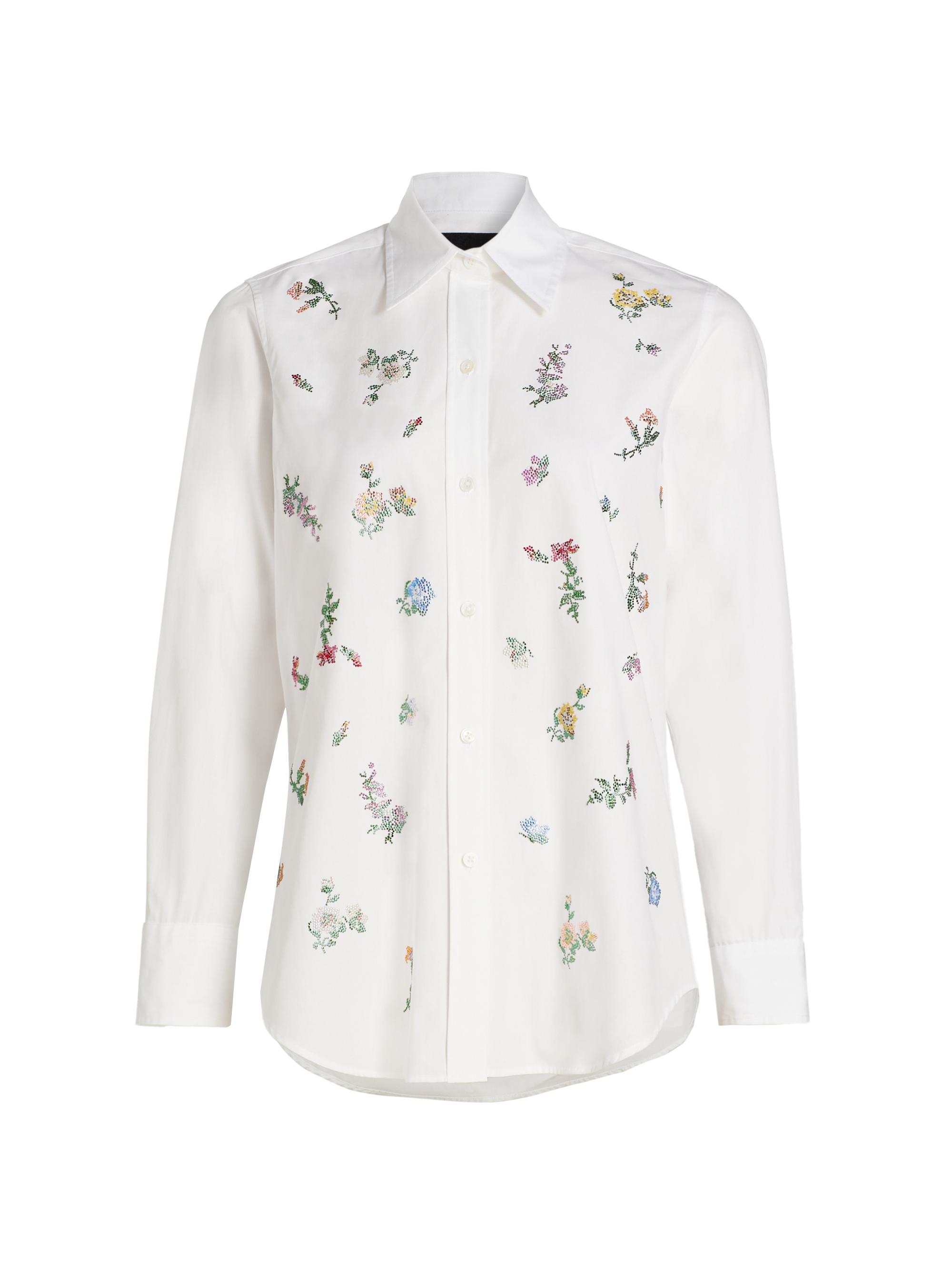 Libertine Women's Joy And Mirth New Classic Embellished Shirt - White - Women's Clothing