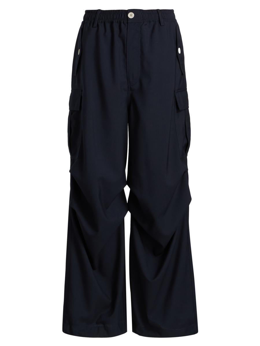 Marni Men's Tropical Wool Cargo Pants In Black