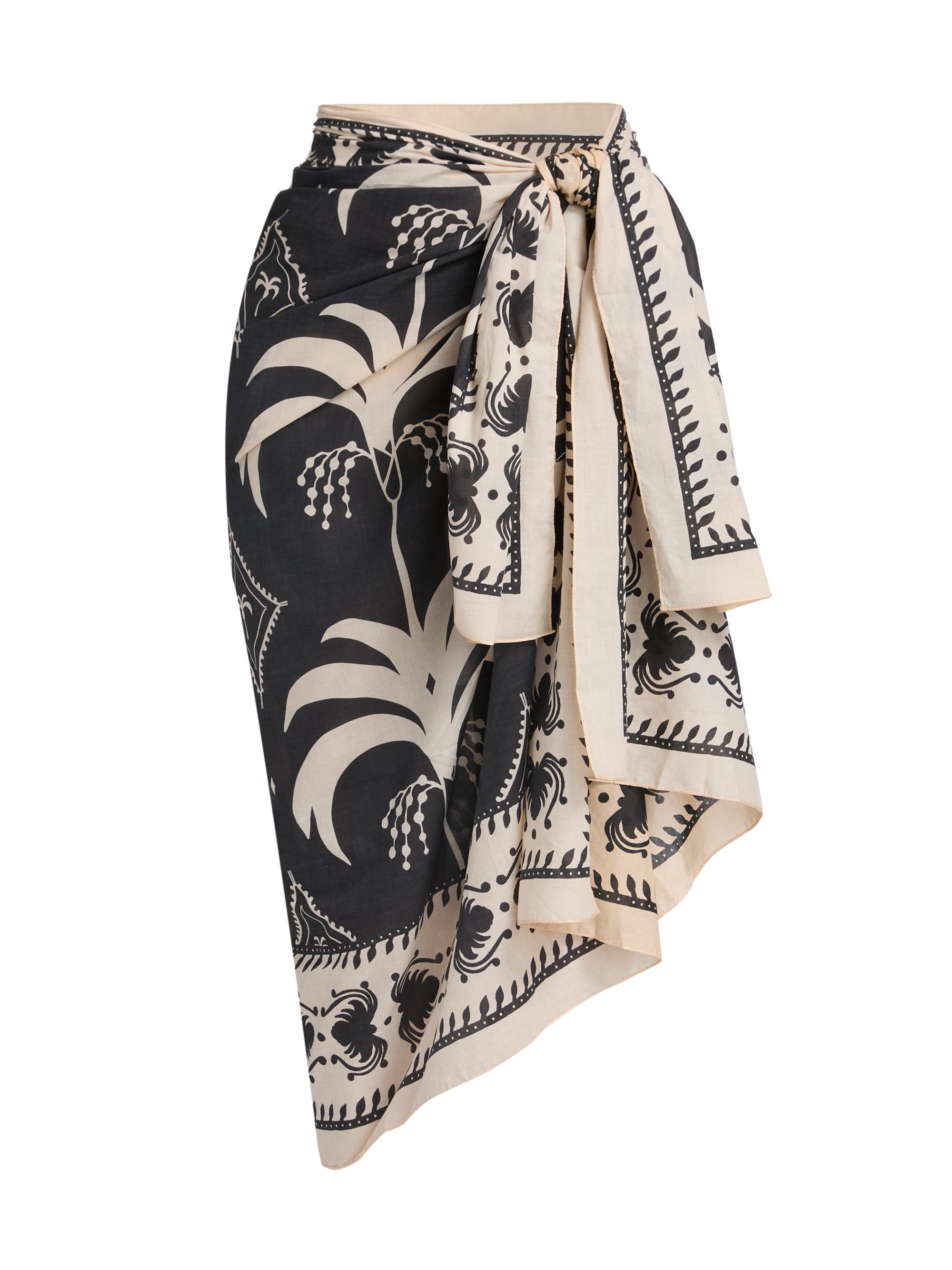 Whale Tail Dance Of Side-Tie Pareo Skirt