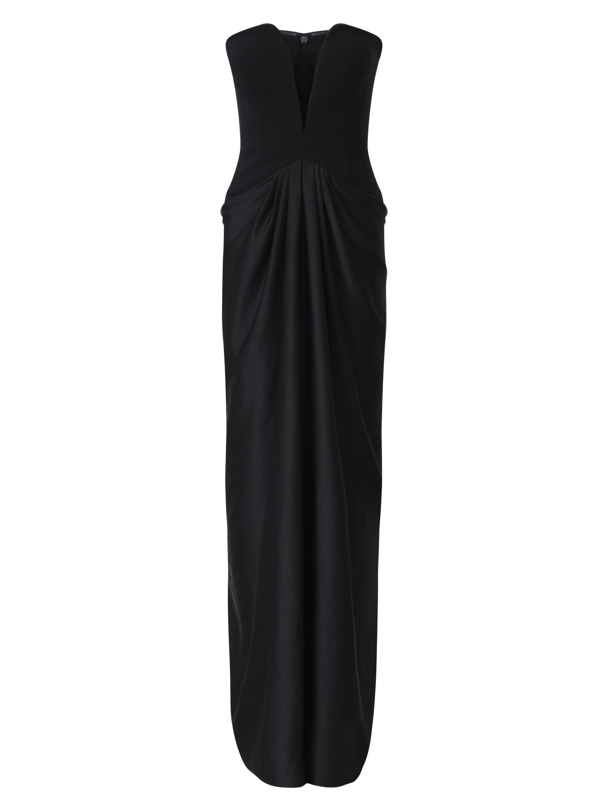 Halston Women's Sanna Stretch-Crepe & Satin Strapless Gown - Black