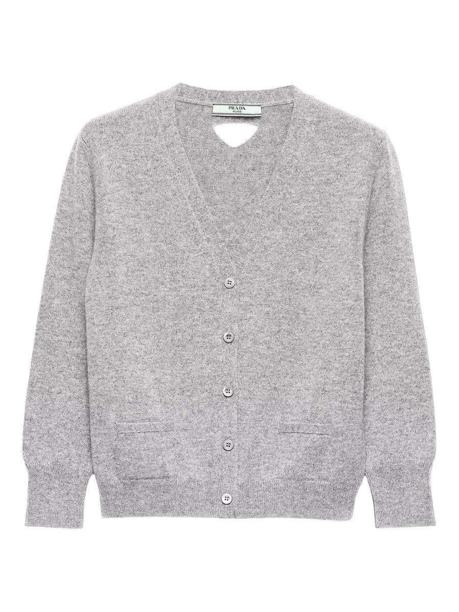 Prada Women's Cashmere Cardigan In Gray