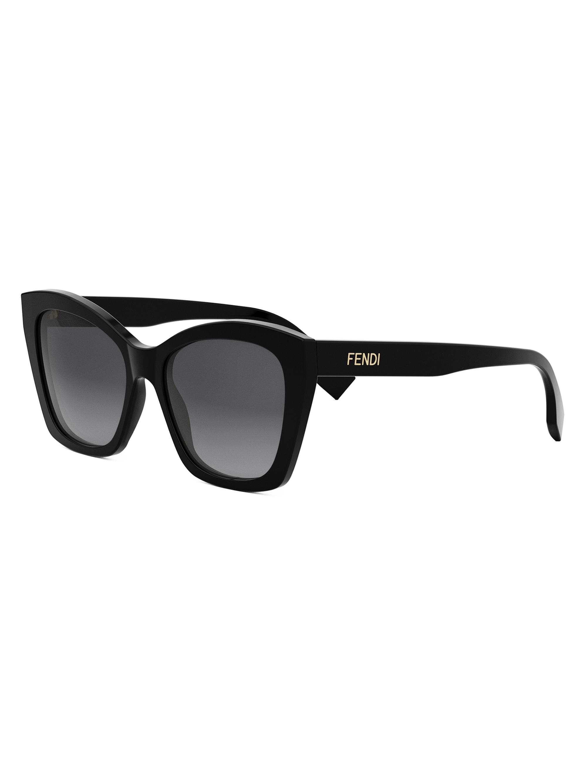 Fendi Lettering 54MM Geometric Sunglasses | Saks Fifth Avenue