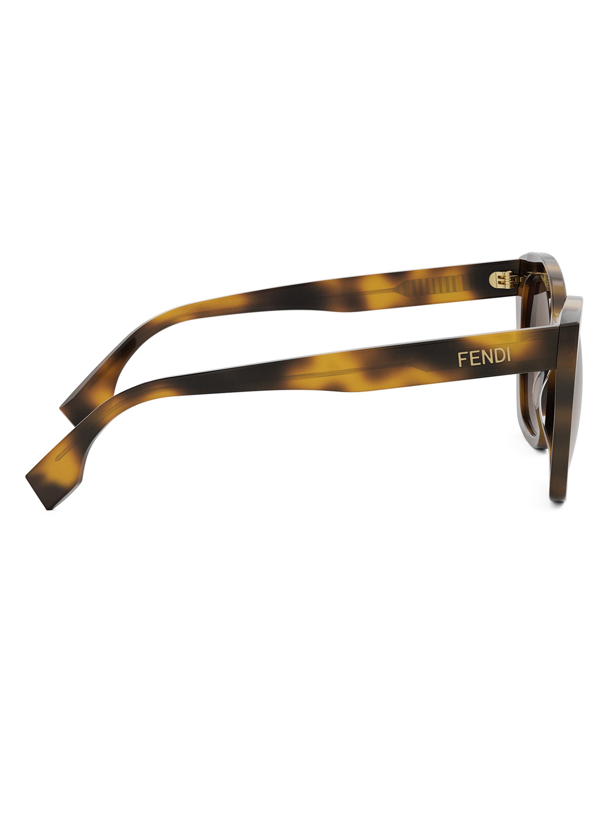 Fendi Lettering 55MM Square Sunglasses | Saks Fifth Avenue
