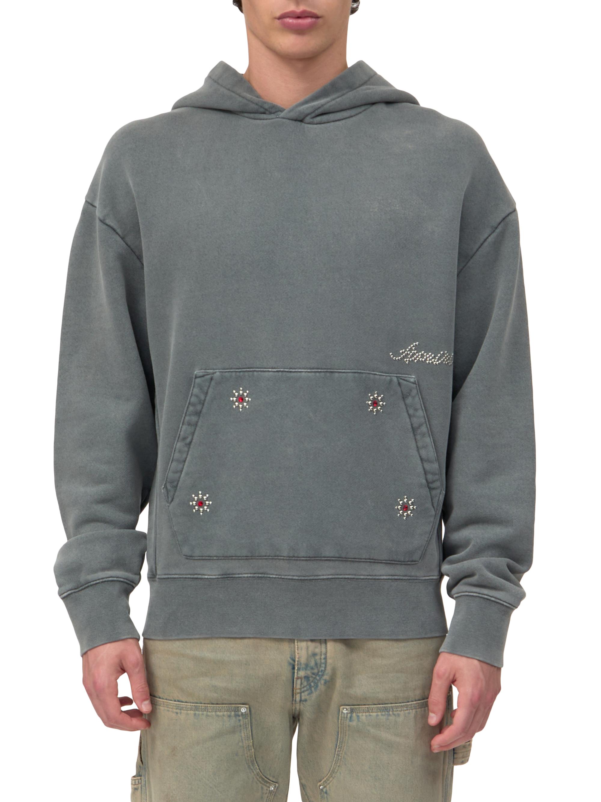 Amiri Men's  Stud Cotton Hoodie - Black