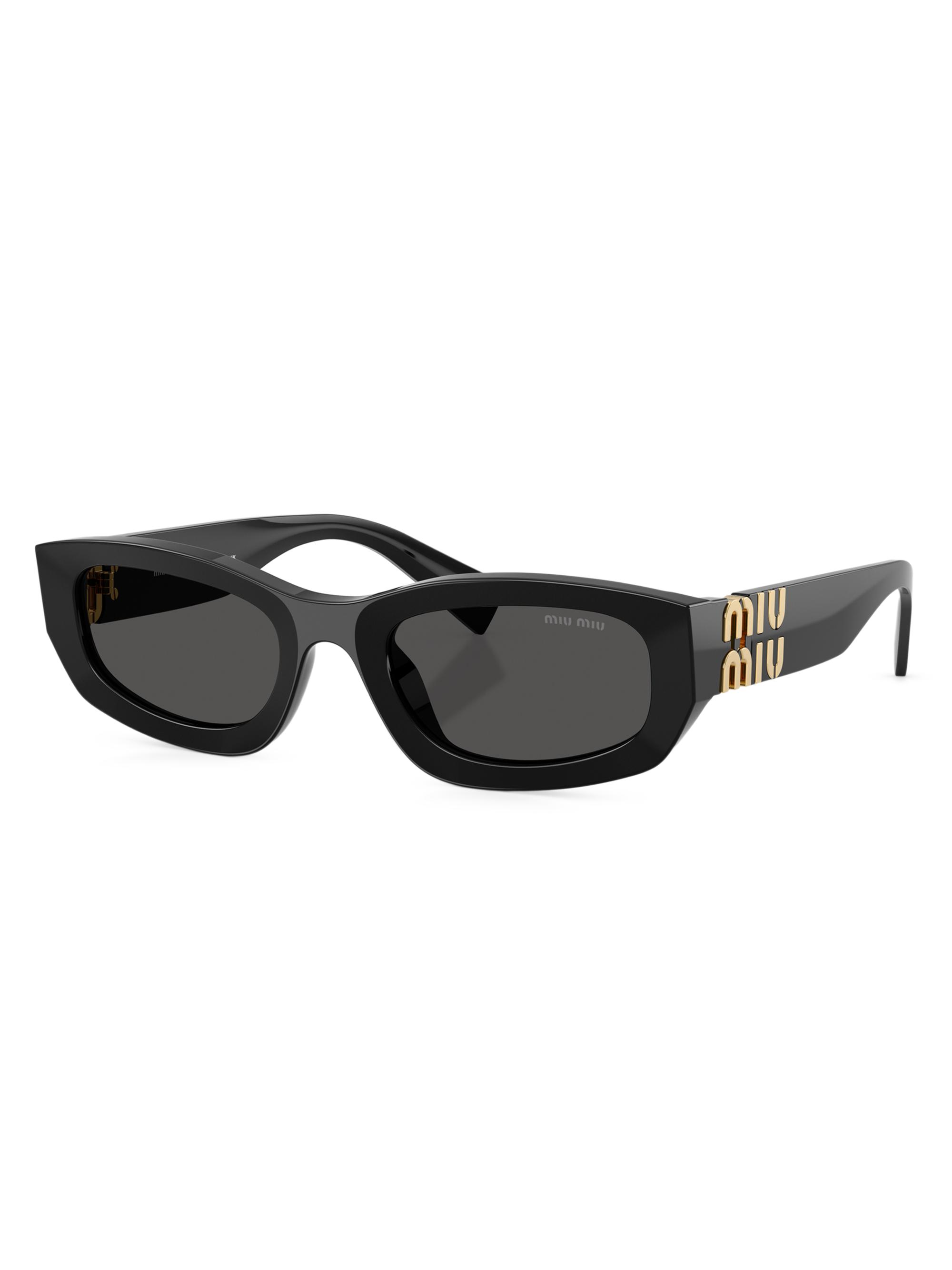 Miu Miu 54MM Logo-Accented Oval Sunglasses | Saks Fifth Avenue