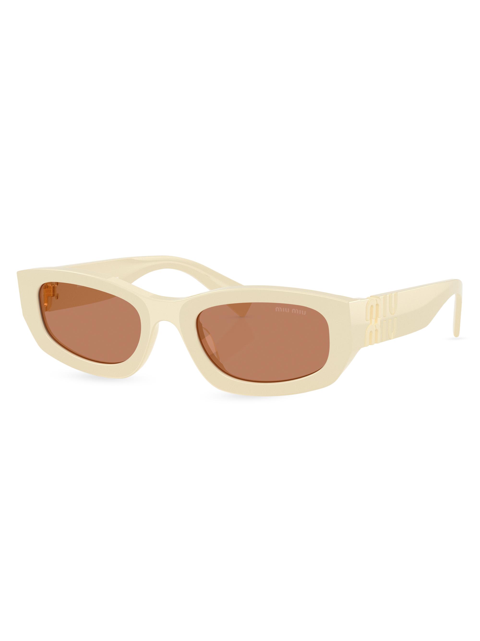 Miu Miu Women's 53MM Oval Sunglasses - Brown
