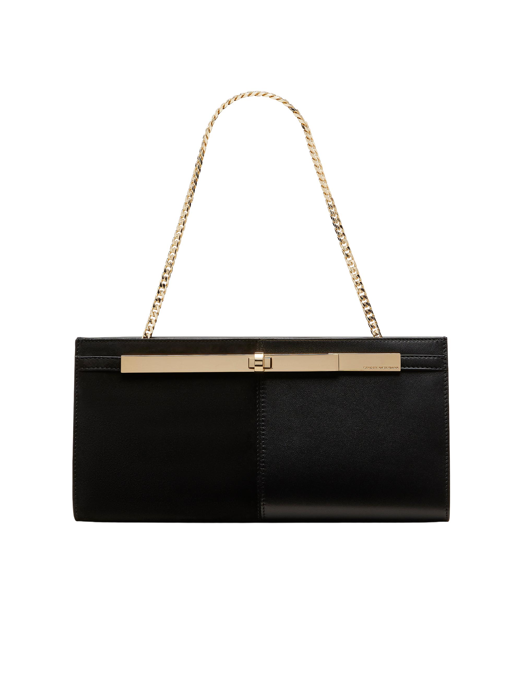 Stuart Weitzman Women's Posh Suede & Leather Clutch - Black