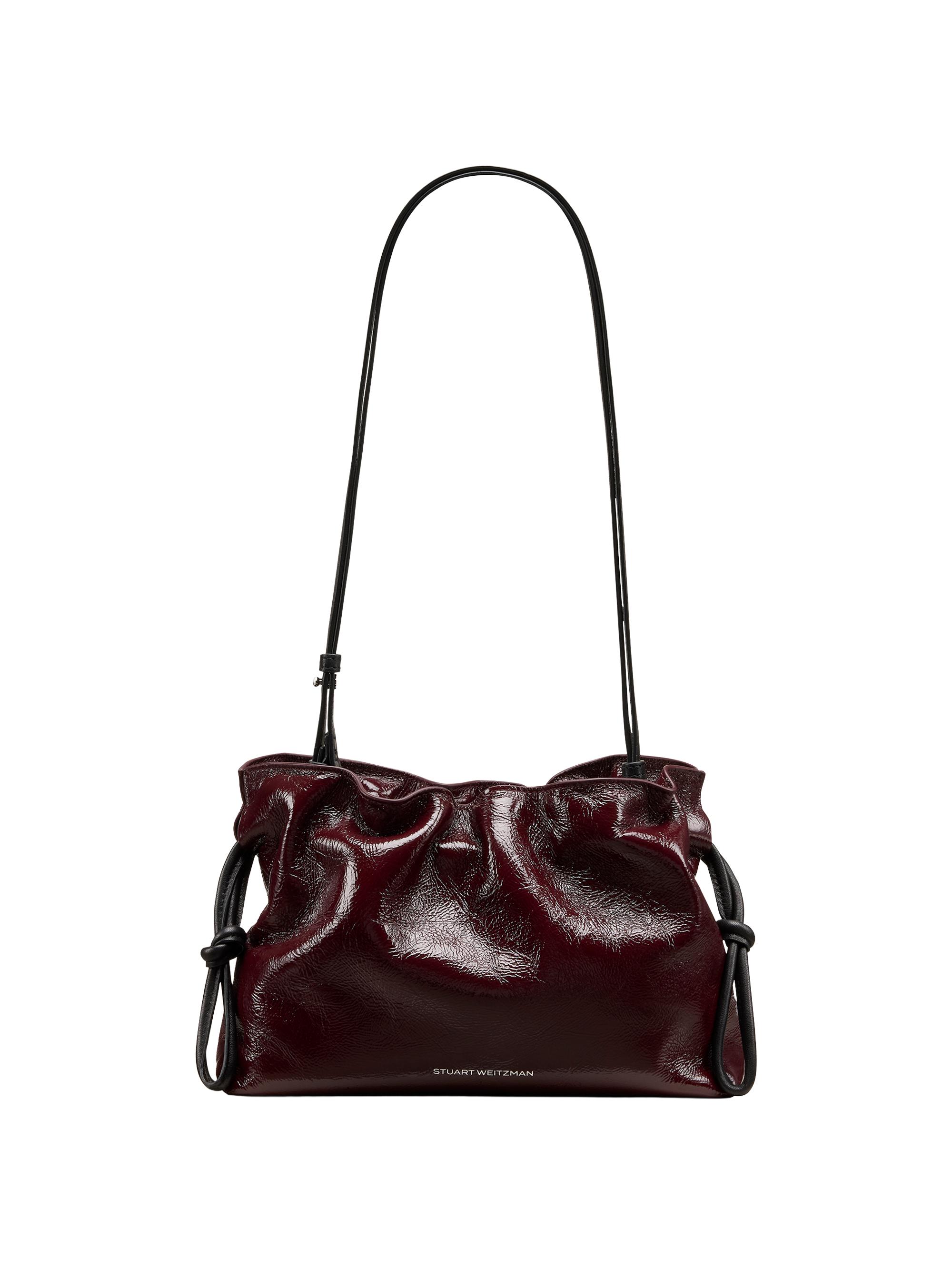 Stuart Weitzman Women's Mini Mia Crinkled Leather Bag - Boysenberry