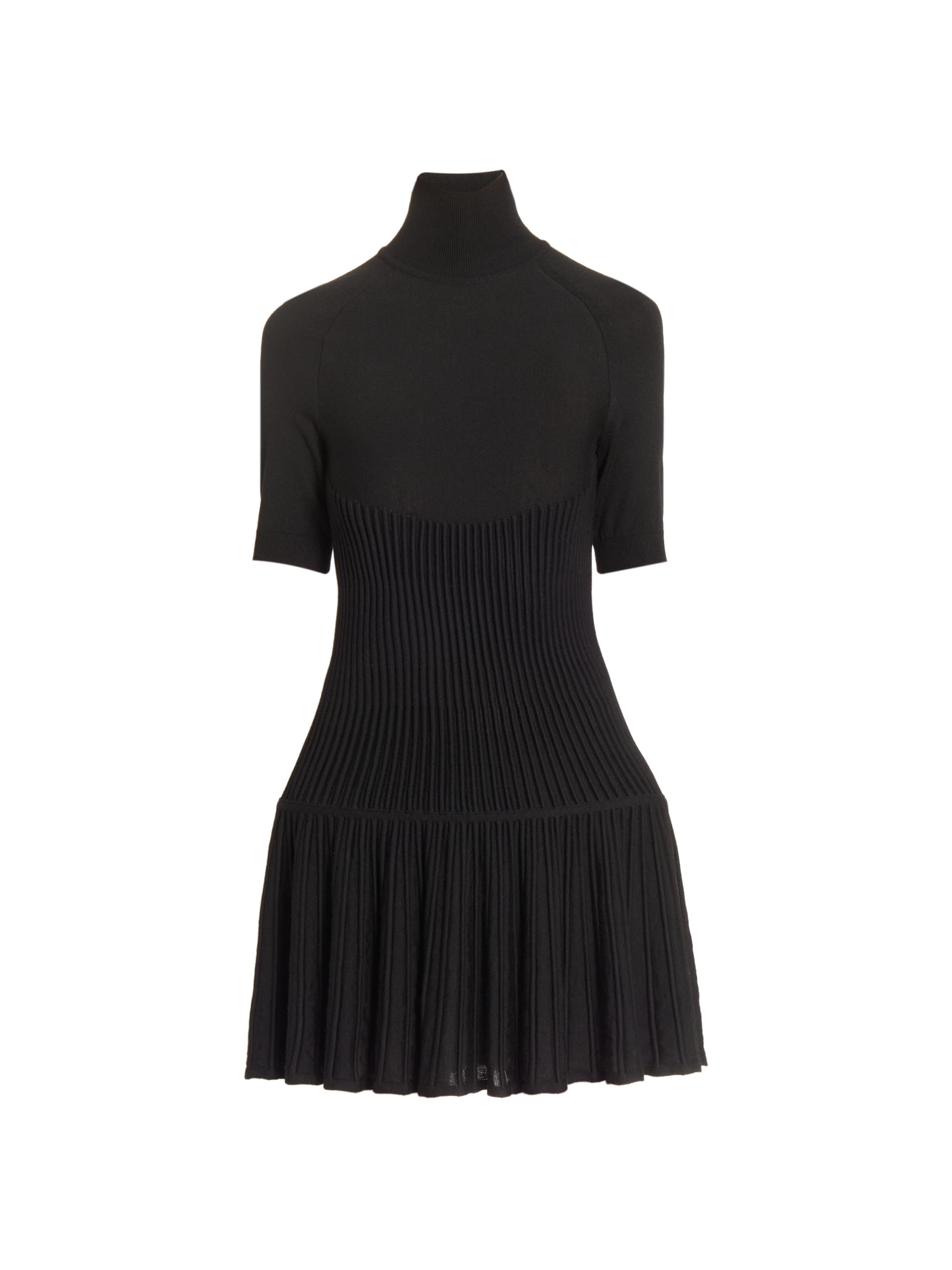 Alaïa Women's Rib-Knit Sculpted Minidress - Noir Alaia