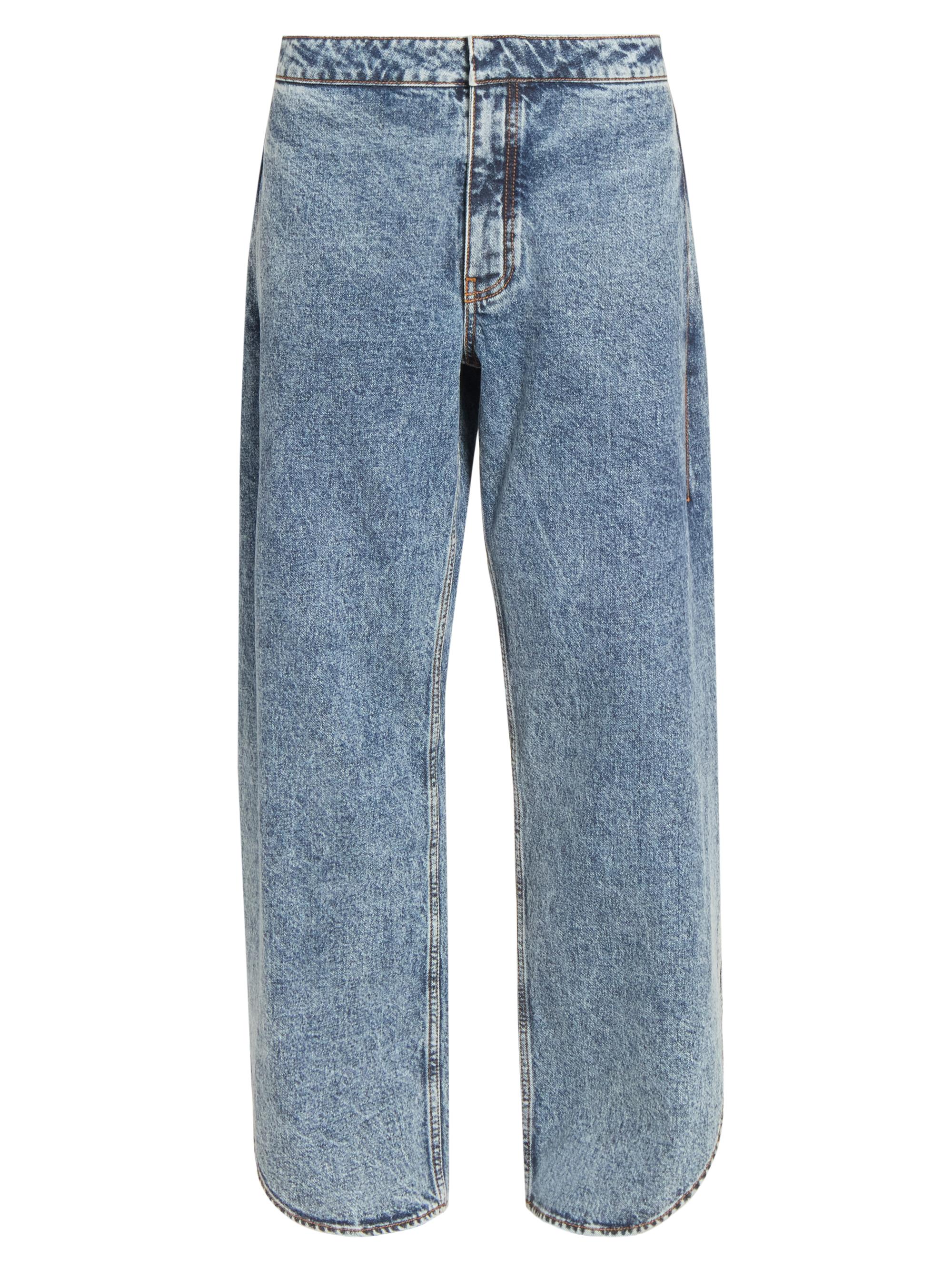 Alaïa Women's Petal Relaxed Mid-Rise Jeans - Bleu Neige