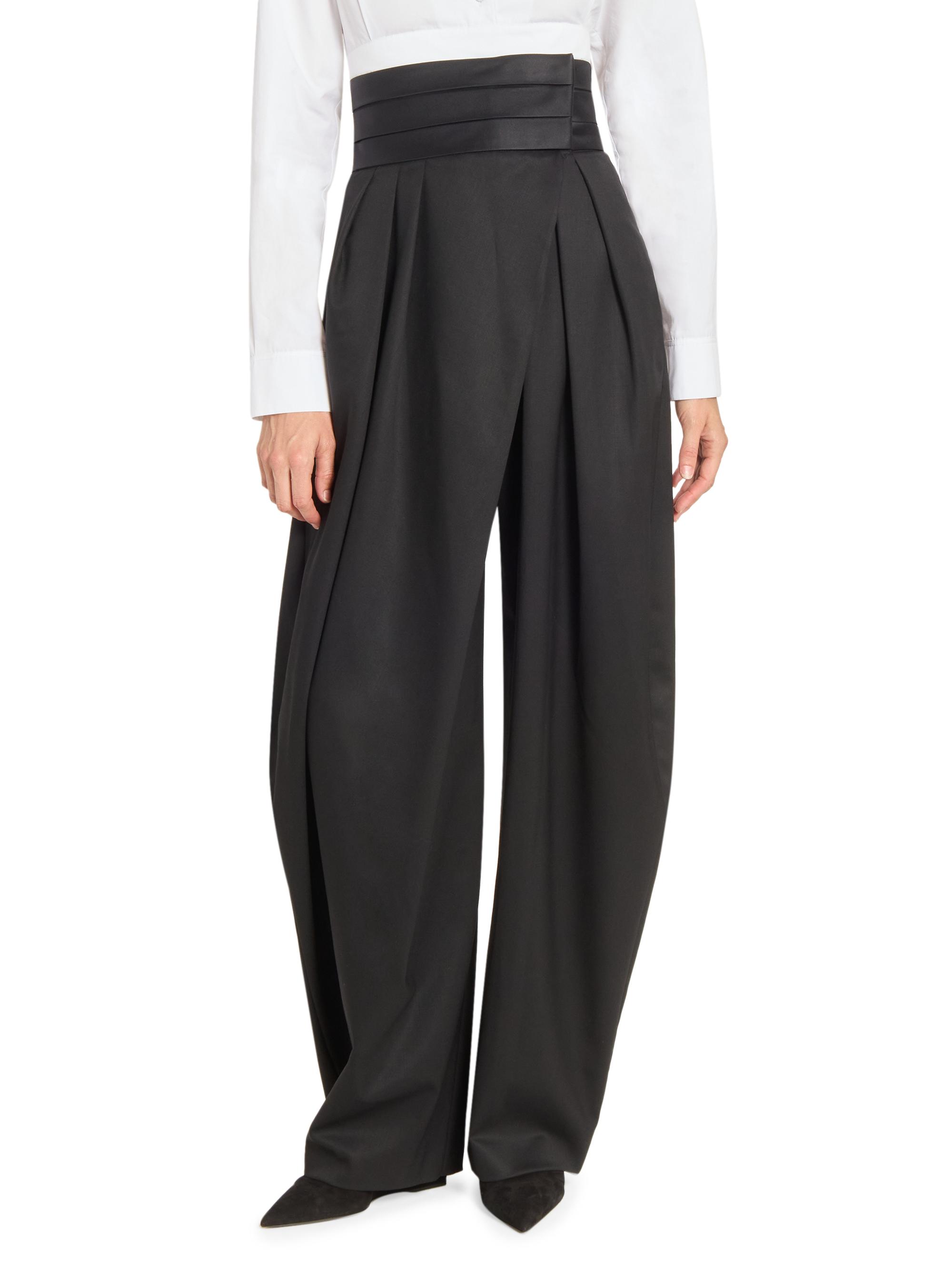 Alaïa Tux Wool Barrel-Leg Pants | Saks Fifth Avenue