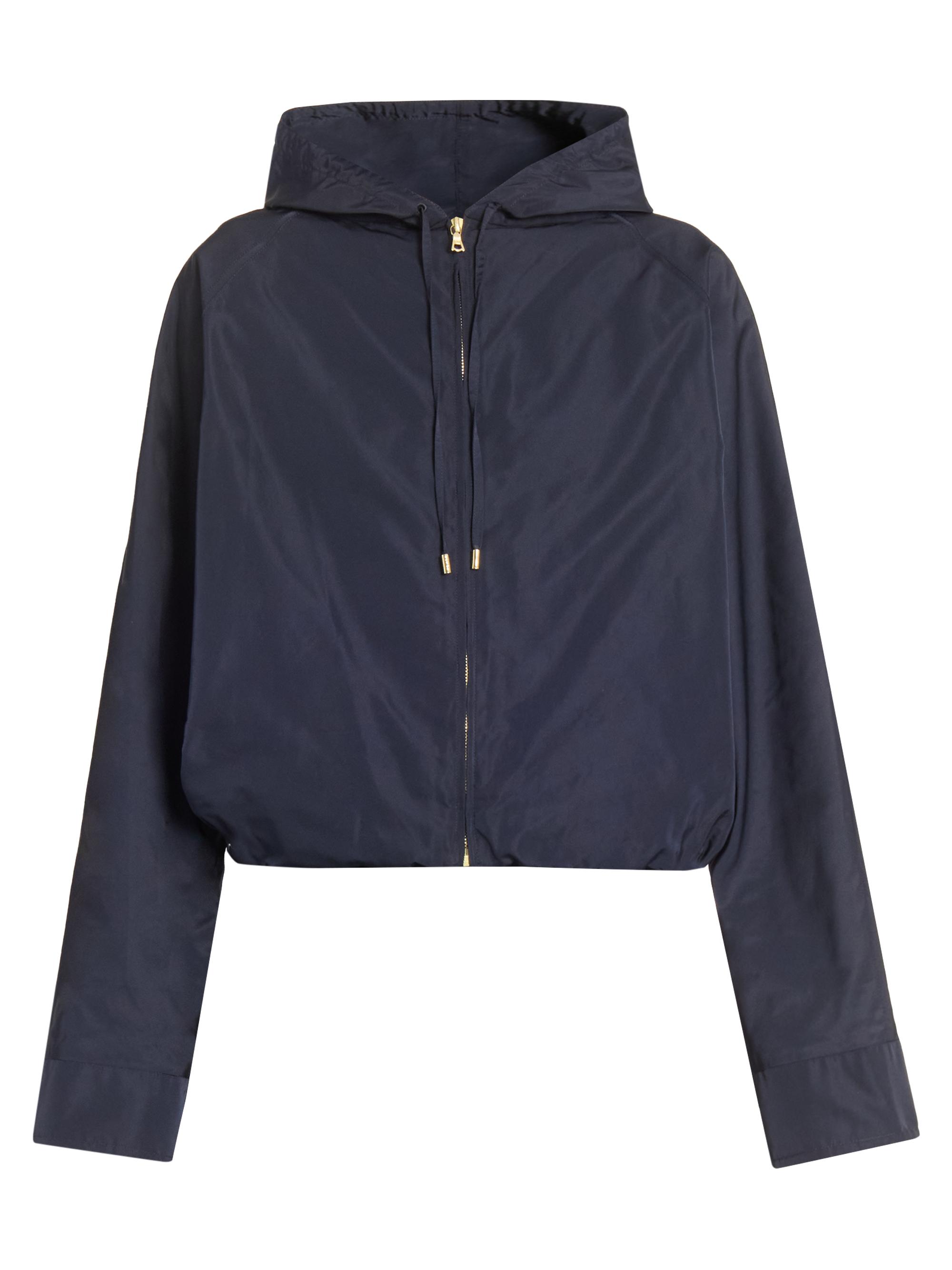 Alaïa Women's Hooded Windbreaker Jacket - Navy