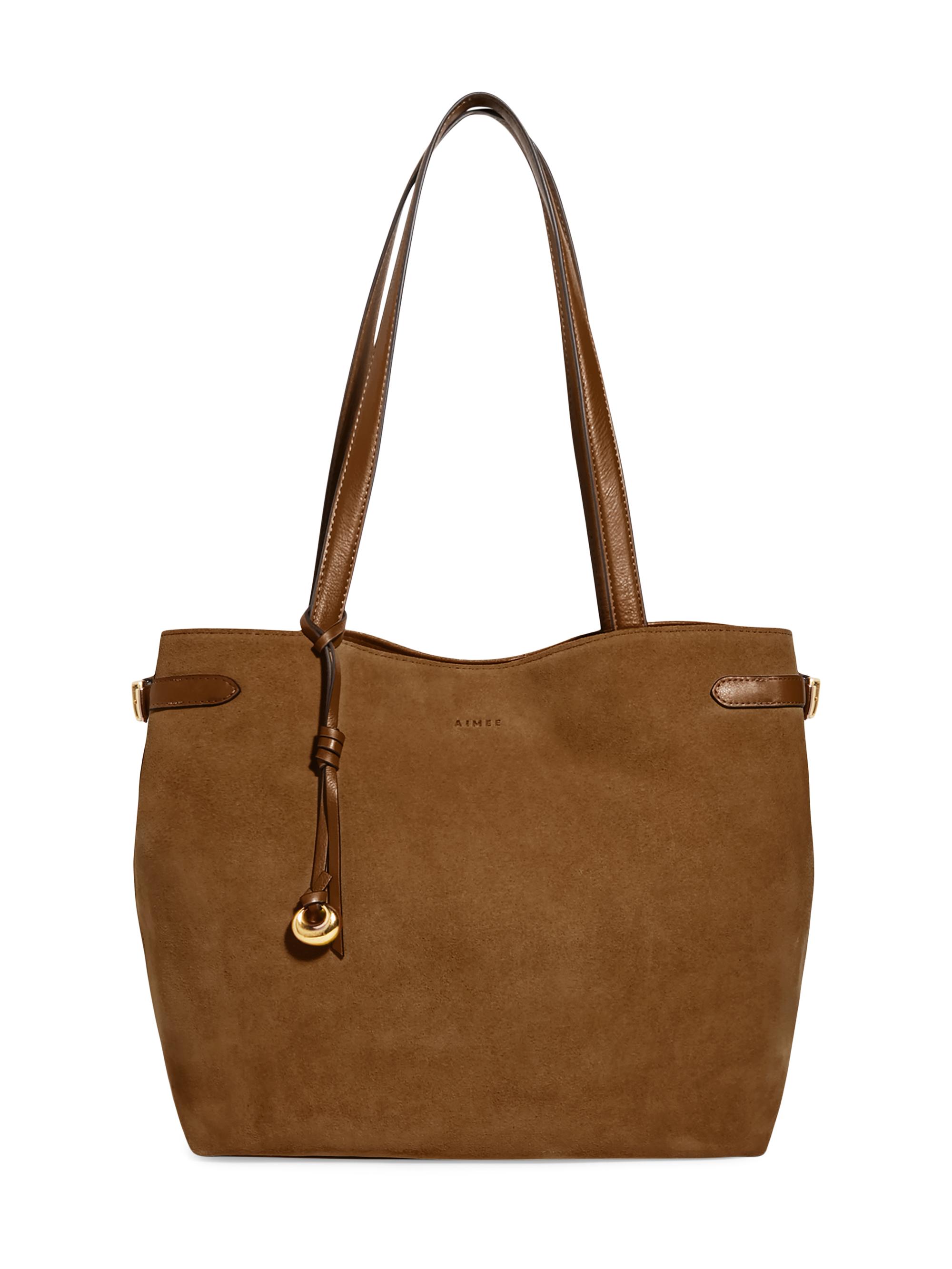 Aimee Kestenberg Women's Gramercy Suede Tote - Coffee Suede