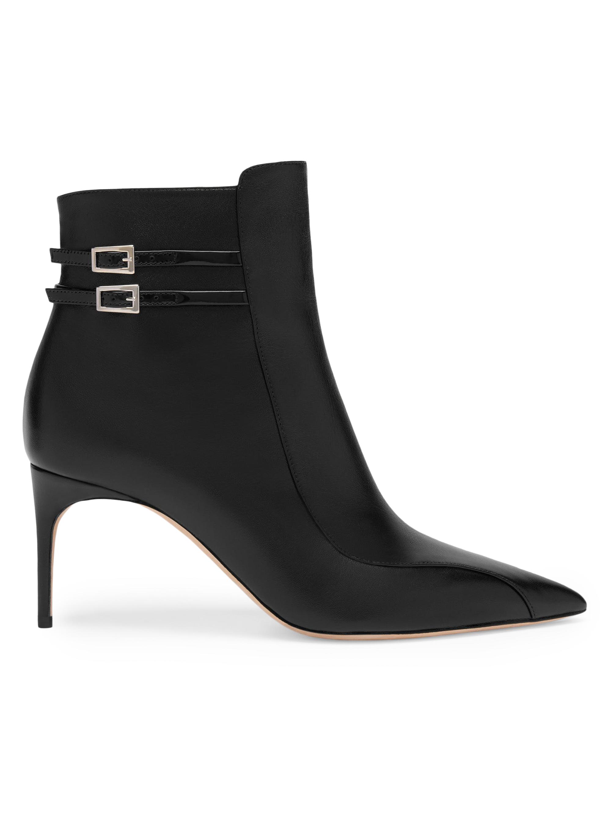 Malone Souliers Women's Giordana 70MM Leather Ankle Boots - Black