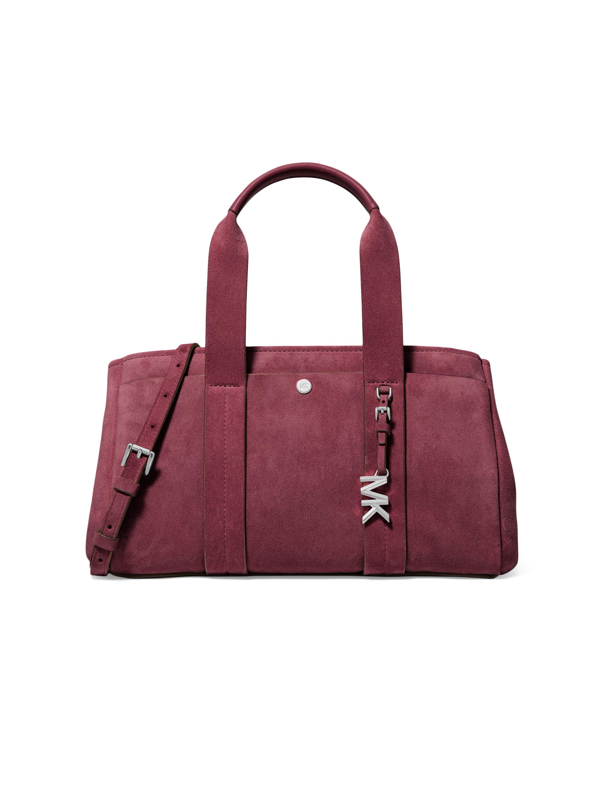 MICHAEL Michael Kors Small Romee Logo Suede Satchel | Saks Fifth Avenue