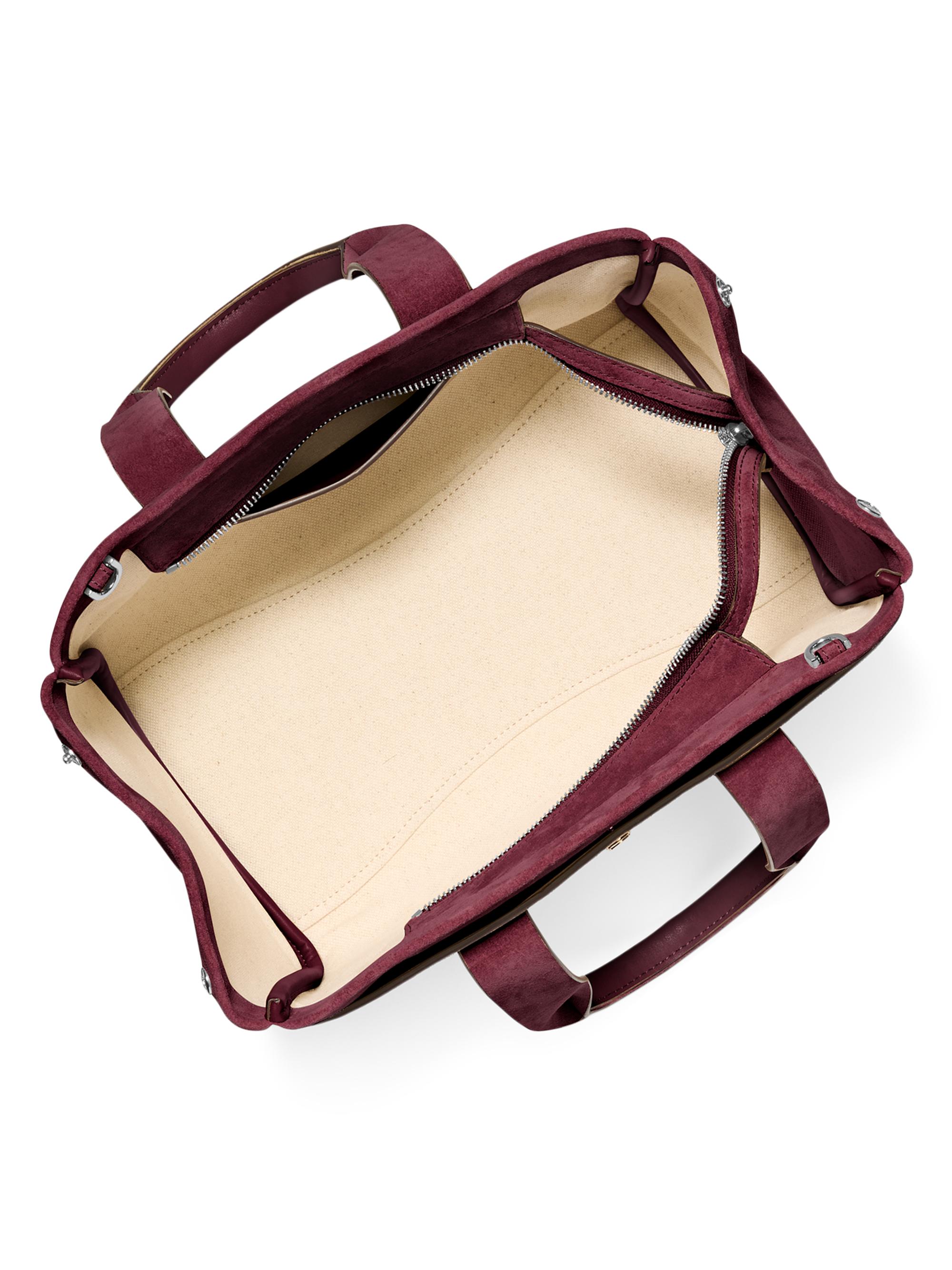 MICHAEL Michael Kors Small Romee Logo Suede Satchel | Saks Fifth Avenue