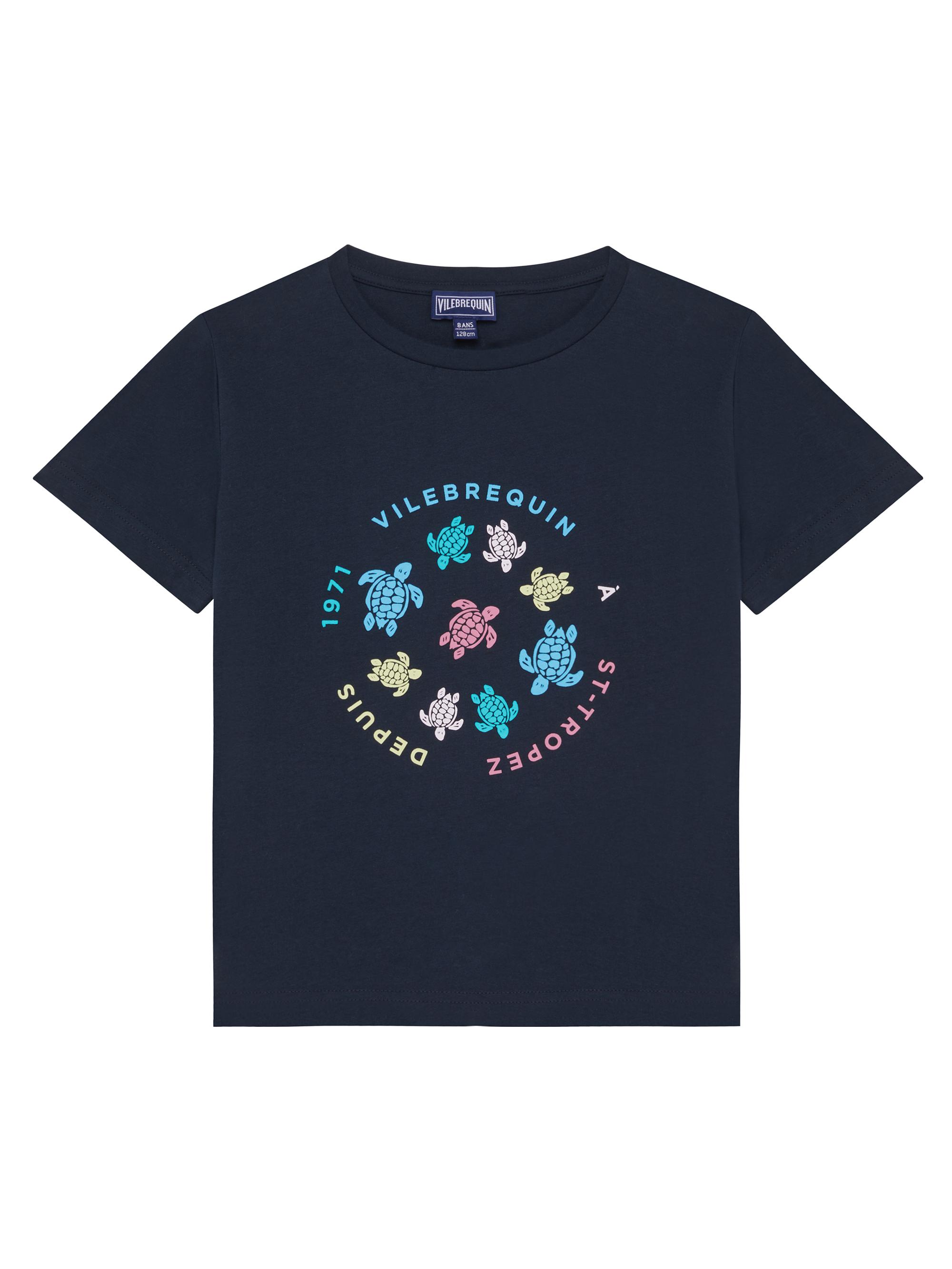 Vilebrequin Little Kid's & Kid's Tortues Multicolores T-Shirt - Navy Blue Marine