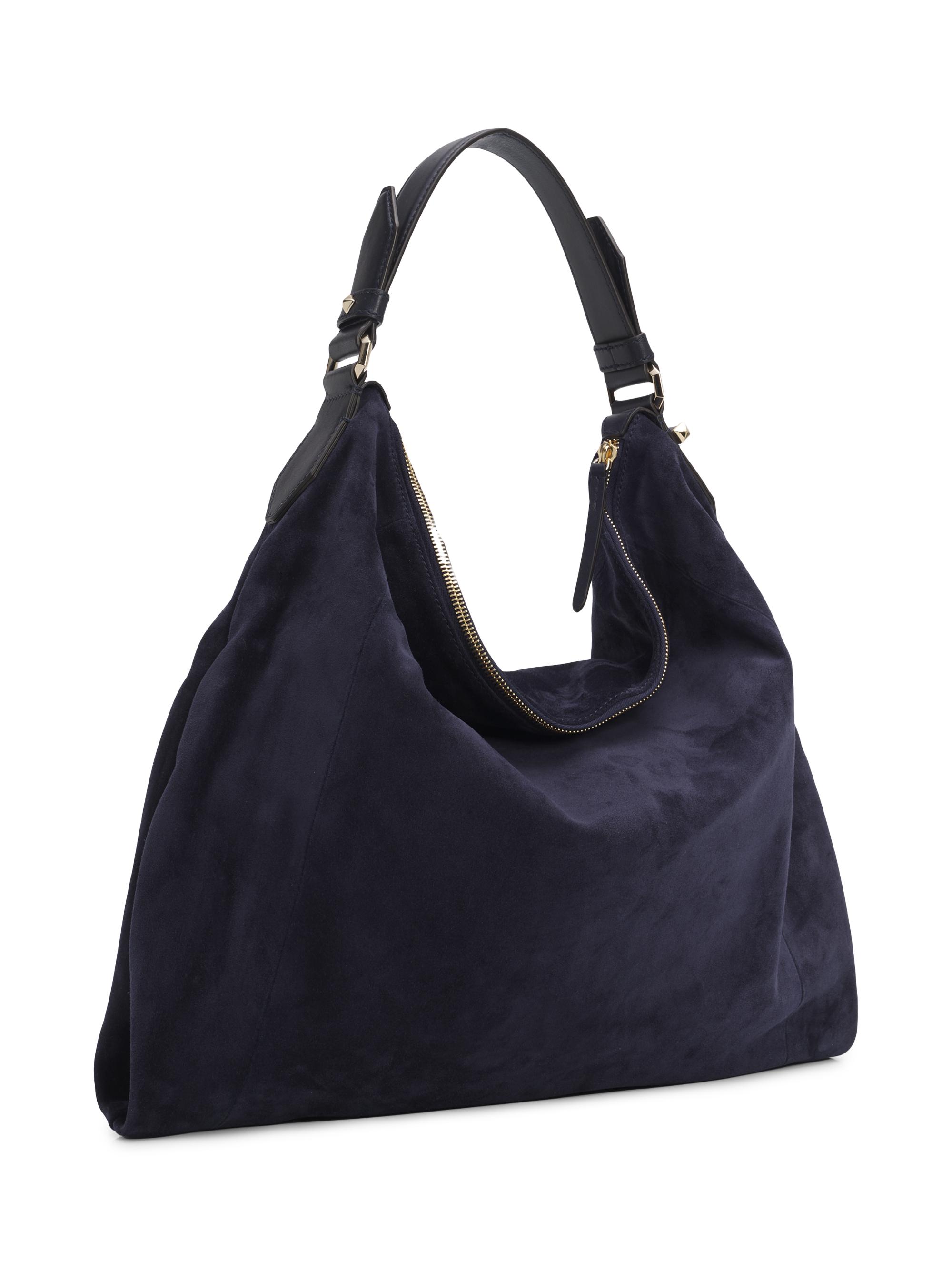 Jimmy Choo Ana Logo Suede Hobo Bag | Saks Fifth Avenue