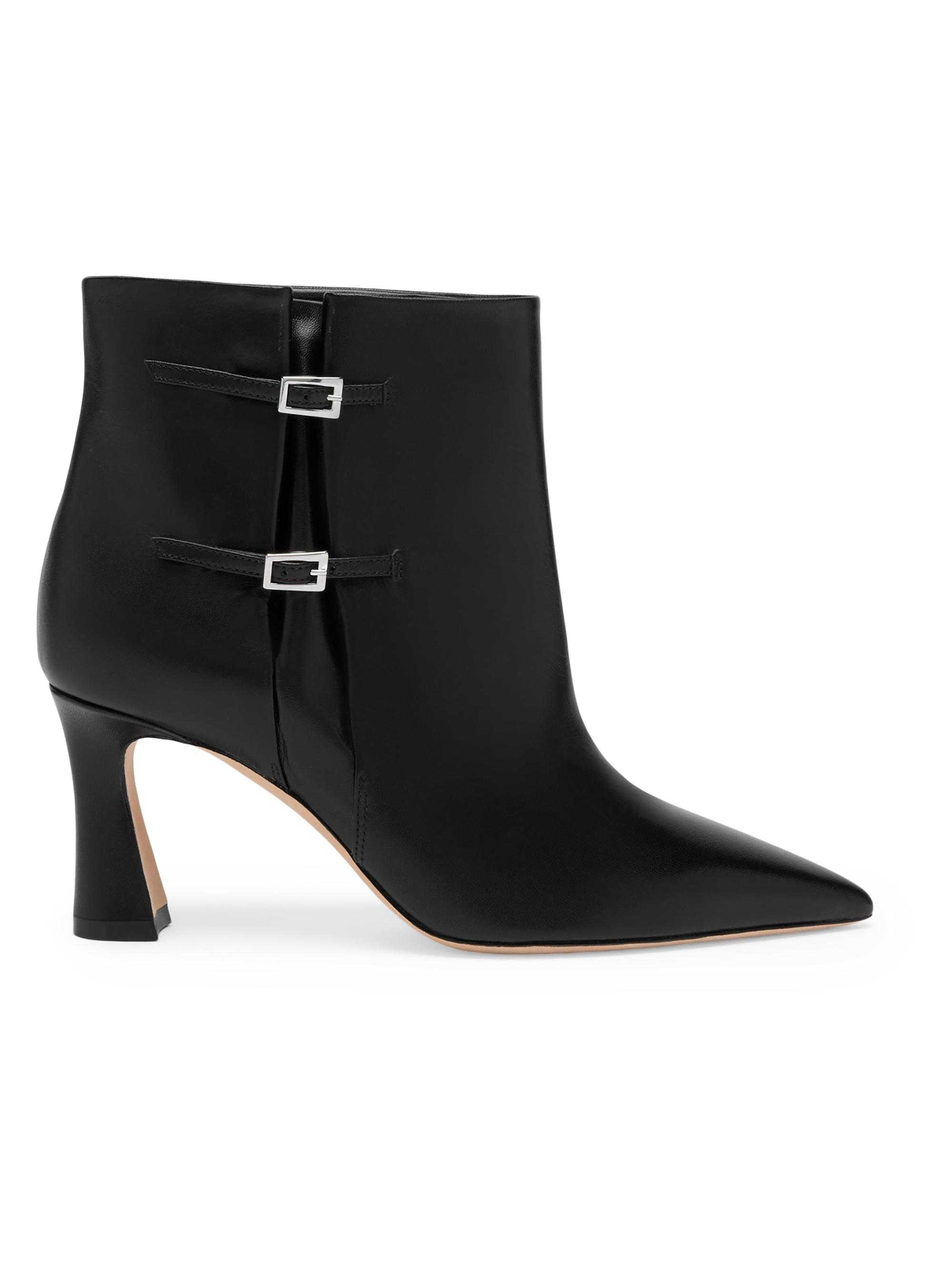 Malone Souliers Women's Norma 70MM Leather Ankle Boots - Black
