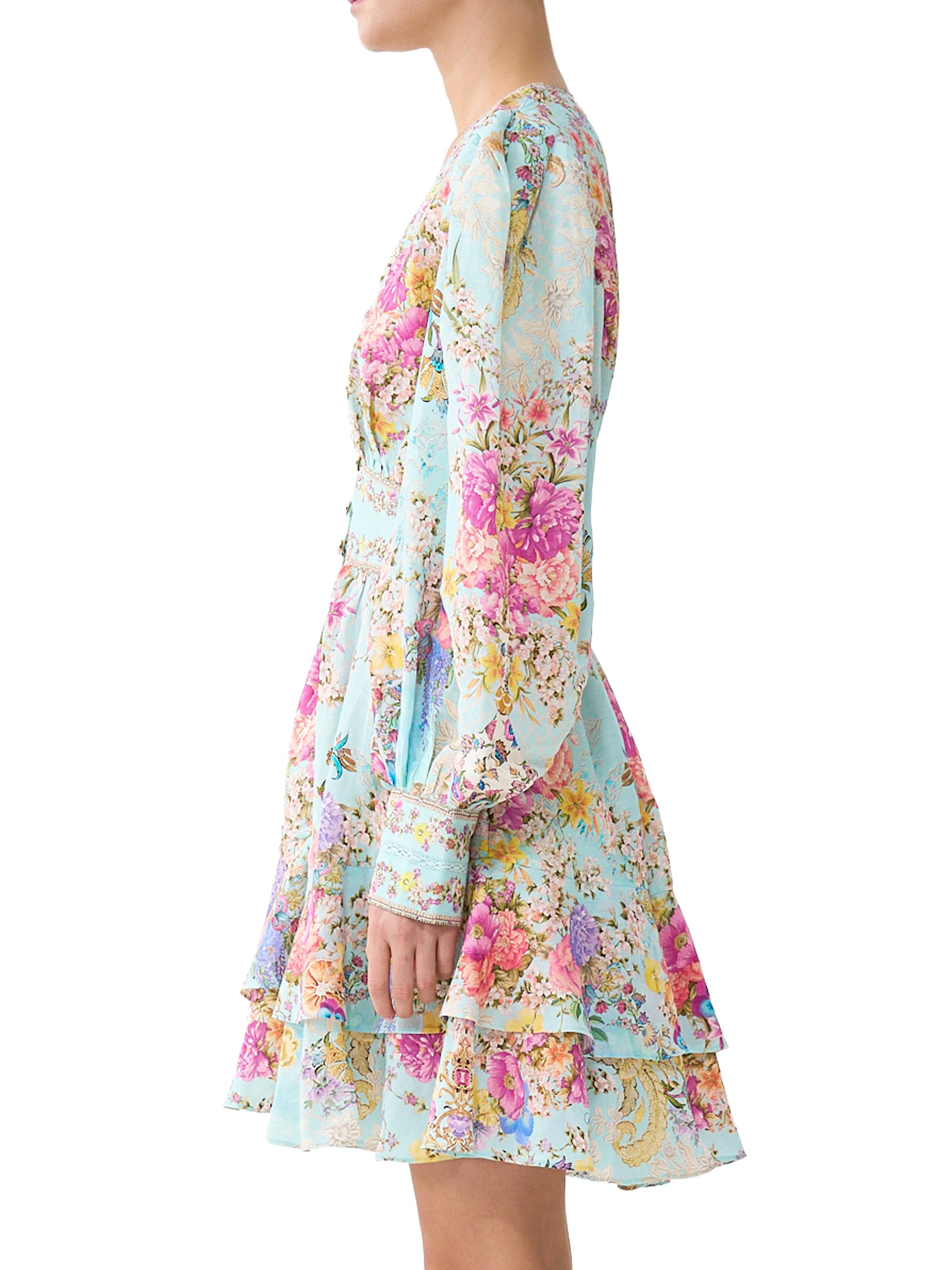 Floral Linen-Blend Minidress