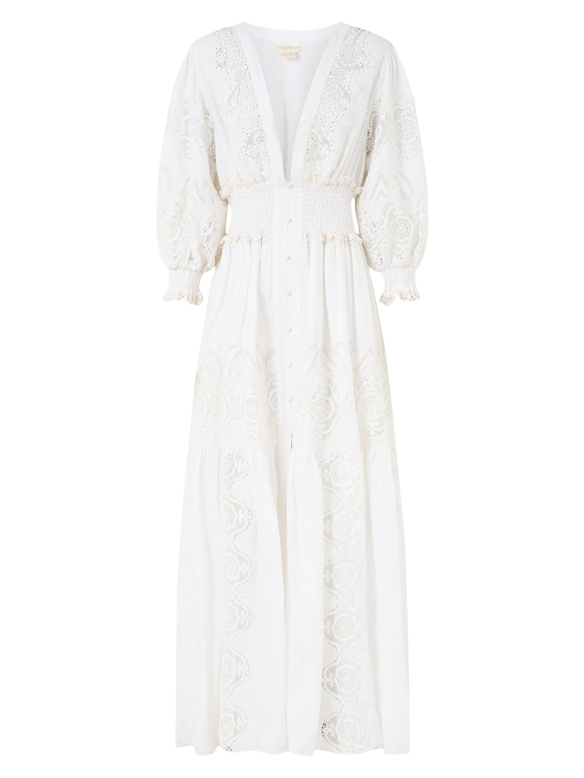 Women's White Designer Maxi Dresses | Saks Fifth Avenue