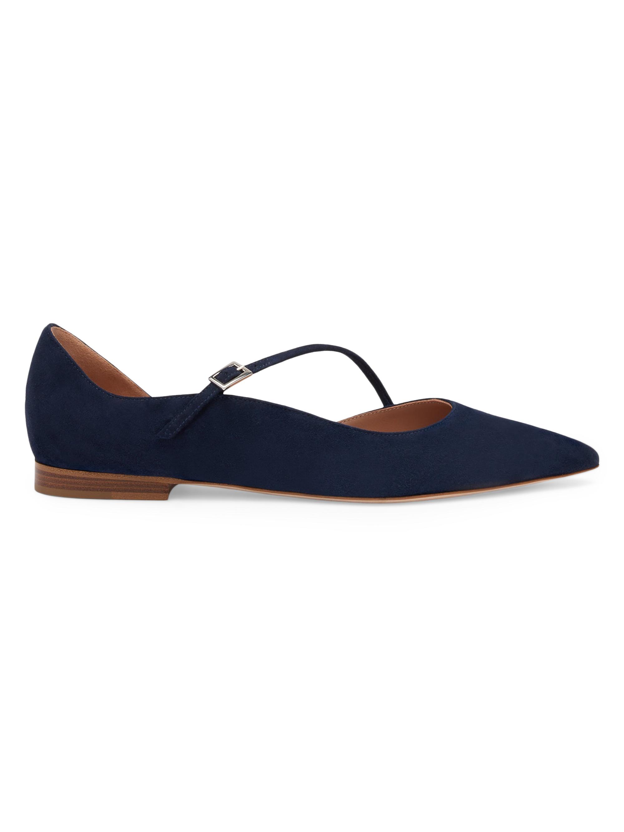 Malone Souliers Women's Bettina Suede Flat Pumps - Midnight