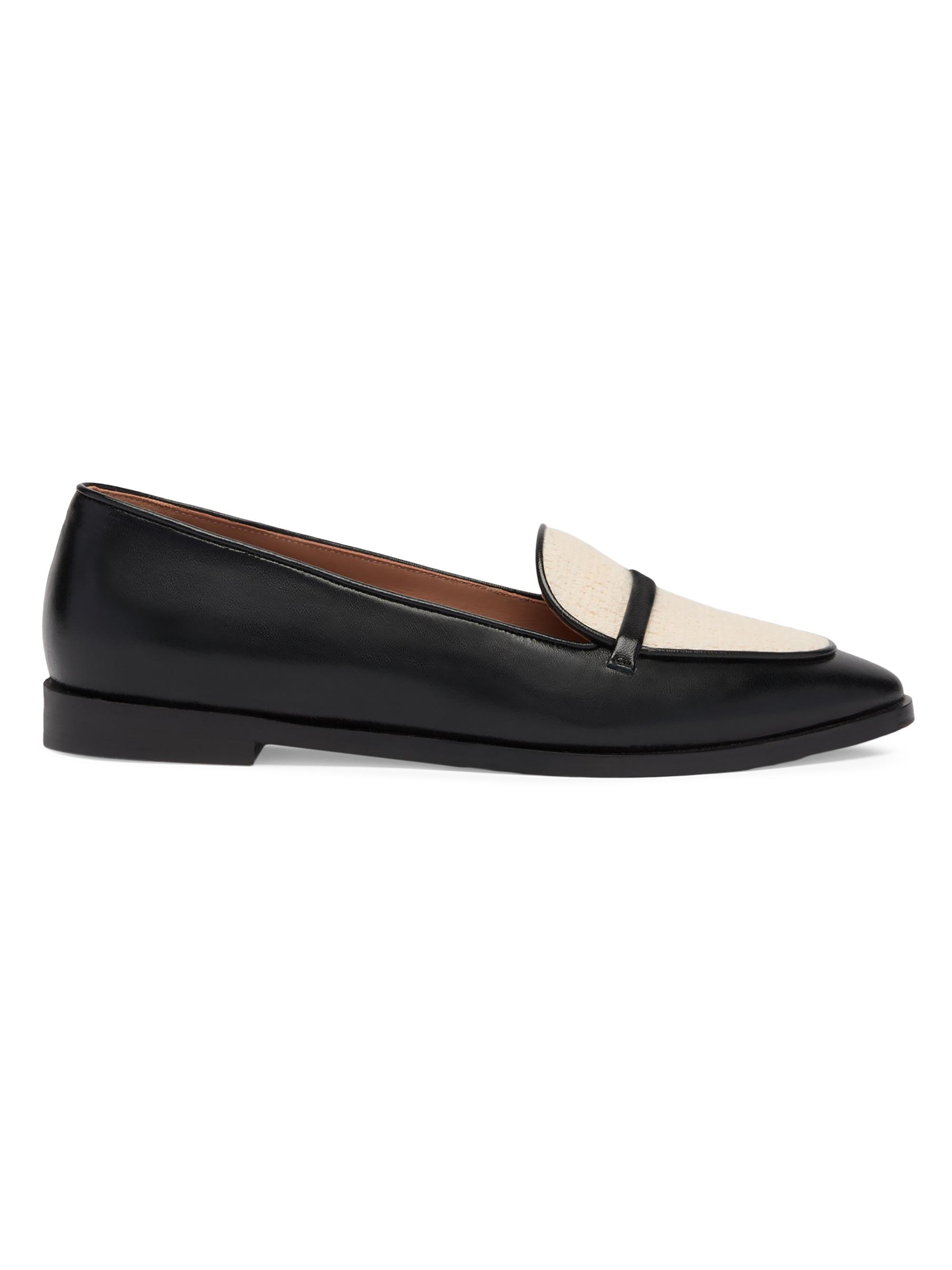 Malone Souliers Women's Barry Leather Loafers - Black Cream